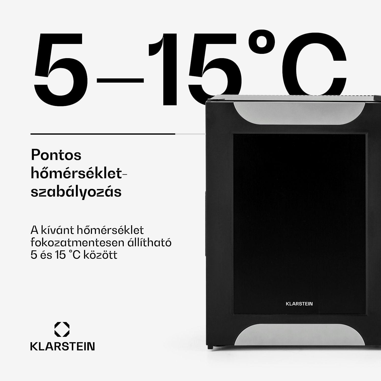Happy Hour, mini hűtőszekrény, 33 liter, zajmentes, G energiahatékonysági osztály, fekete dekoratív ajtóval 33 Ltr | F | Fekete