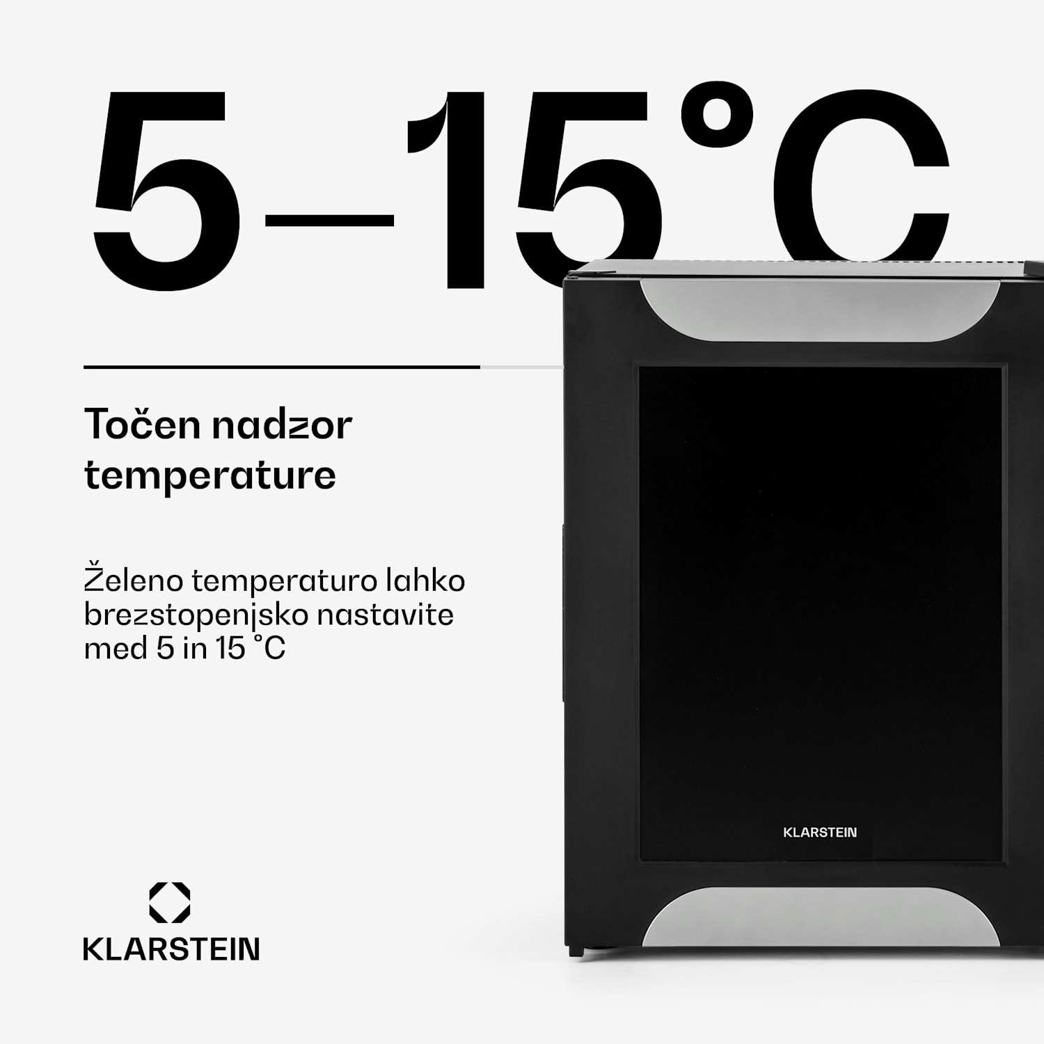 Happy Hour, črna z okrasnimi vrati, minibar, hladilnik, 33 l, tiho delovanje, G 33 Ltr | F | Črna