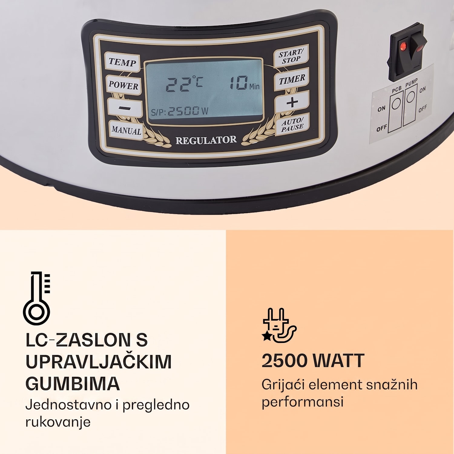 MUNDSCHENK KOTAO ZA SLAD, UREĐAJ ZA KUHANJE PIVA, SET, 2500 W, 30 L, NEHRĐAJUĆI ČELIK 