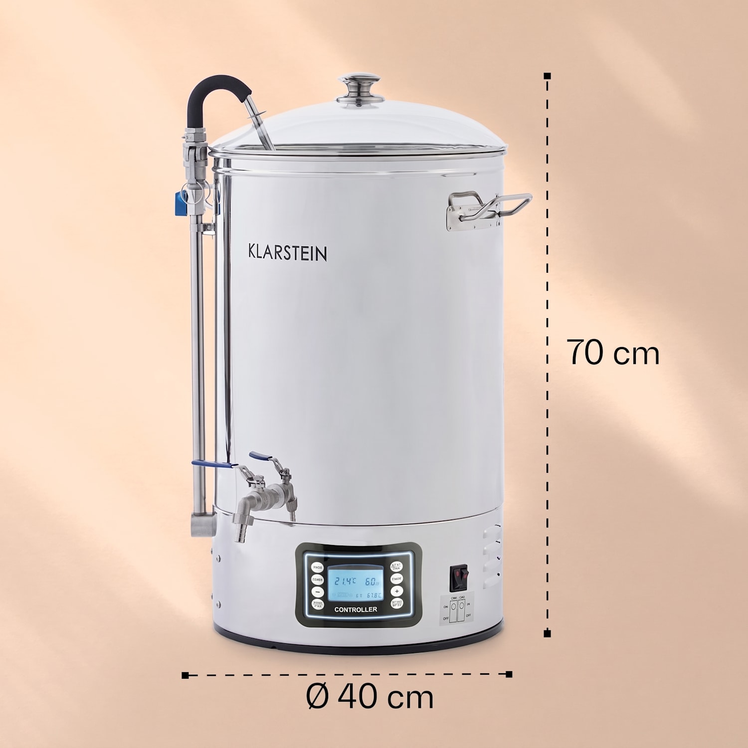 Mundschenk - Caldaia di ammostamento, impianto per la produzione di birra, 2500 W, 9 programmi, 30 l 