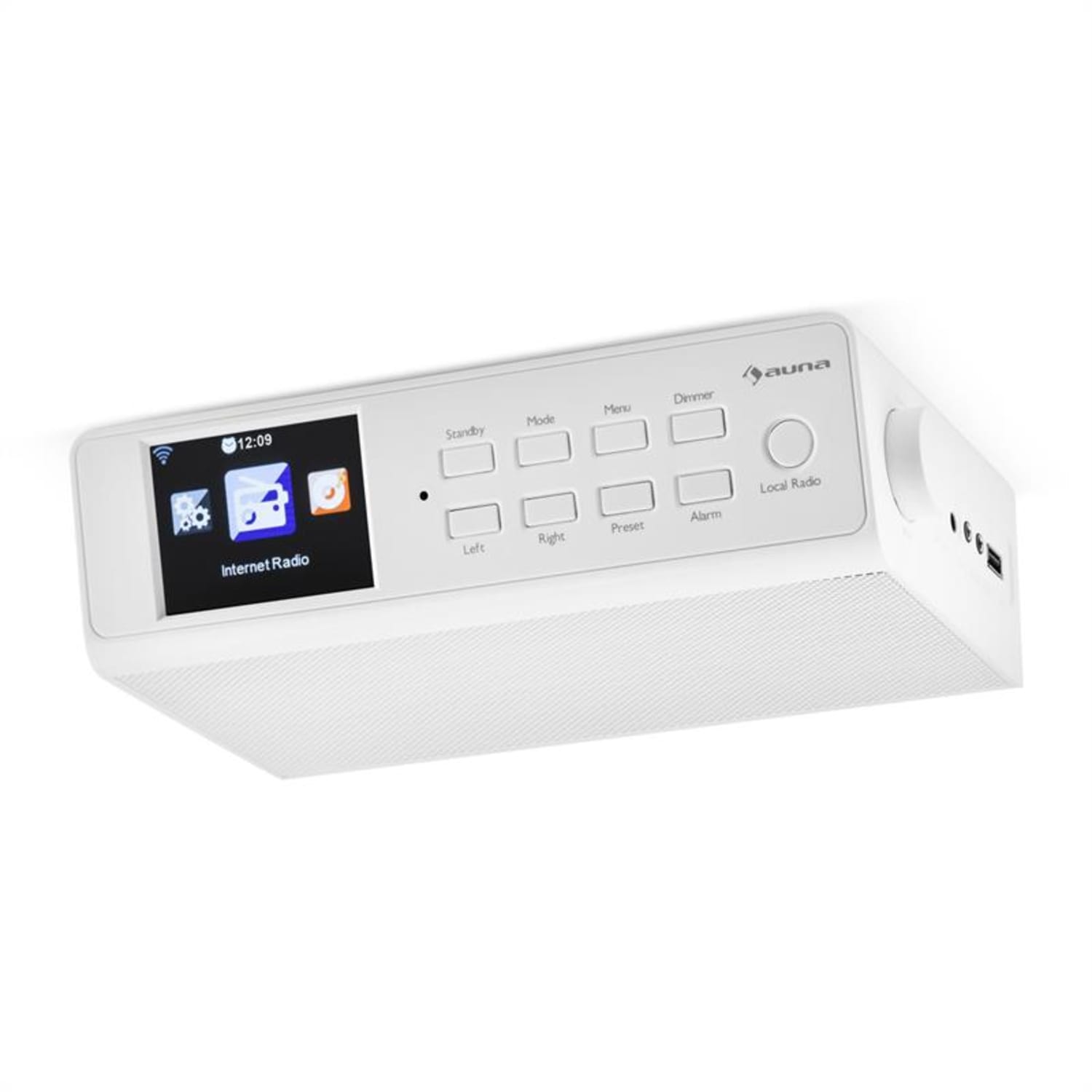 KR-190 Radio de cocina con WiFi/Internet, app de control, monitor LCD-TFT de 3,2", en blanco Blanco