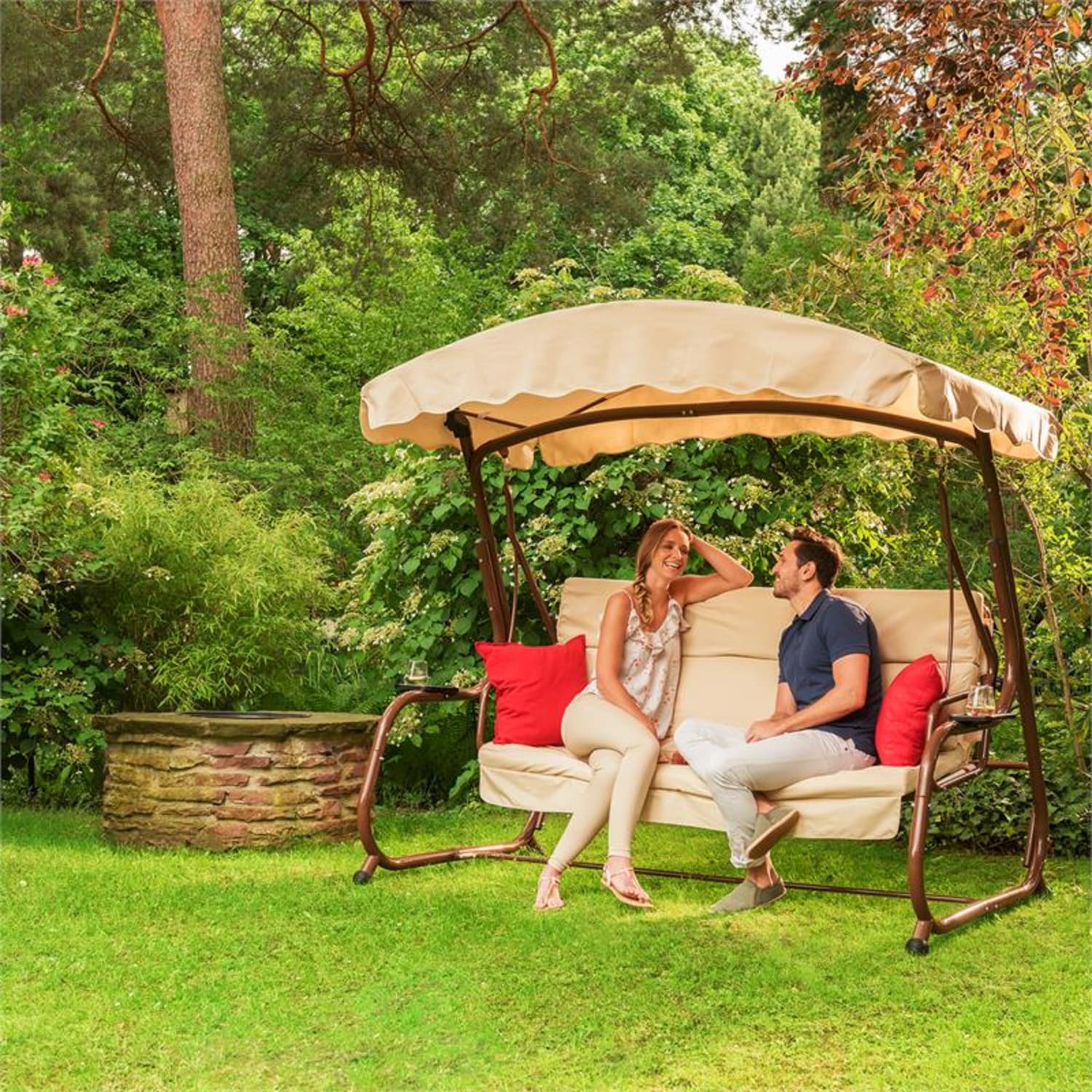 High Society Columpio de jardín 170 cm Gris