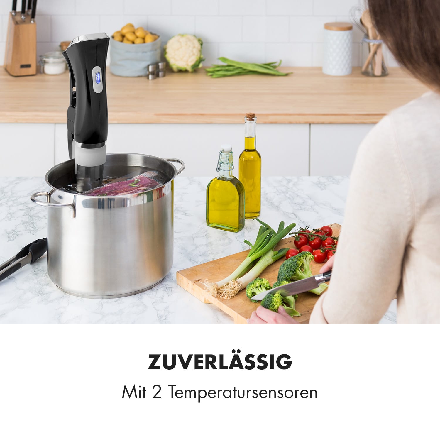 Quickstick Sous Vide Garer Thermostat: 50-95 °C für 20 L Edelstahl Schwarz