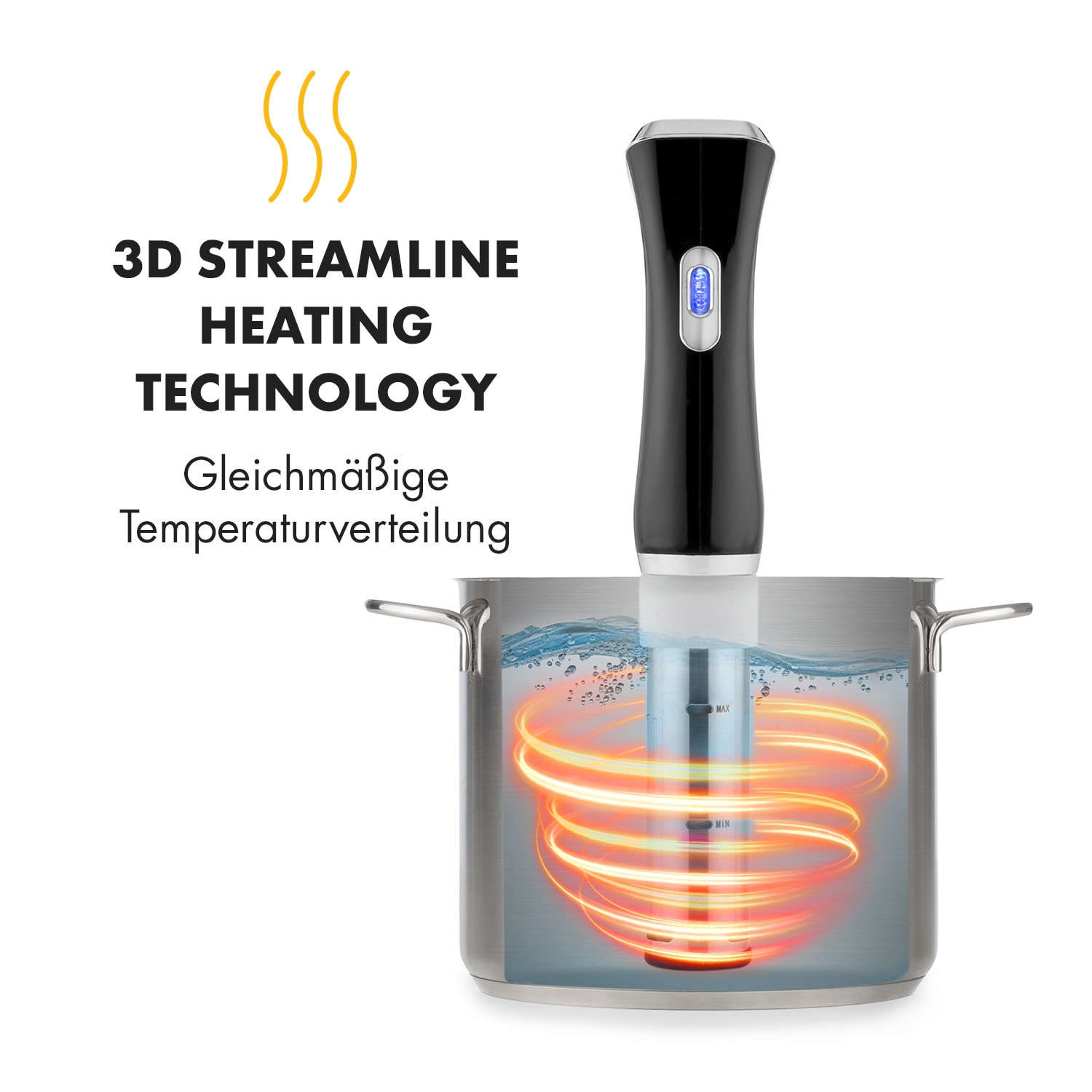 Quickstick Sous Vide Garer Thermostat: 50-95 °C für 20 L Edelstahl Schwarz