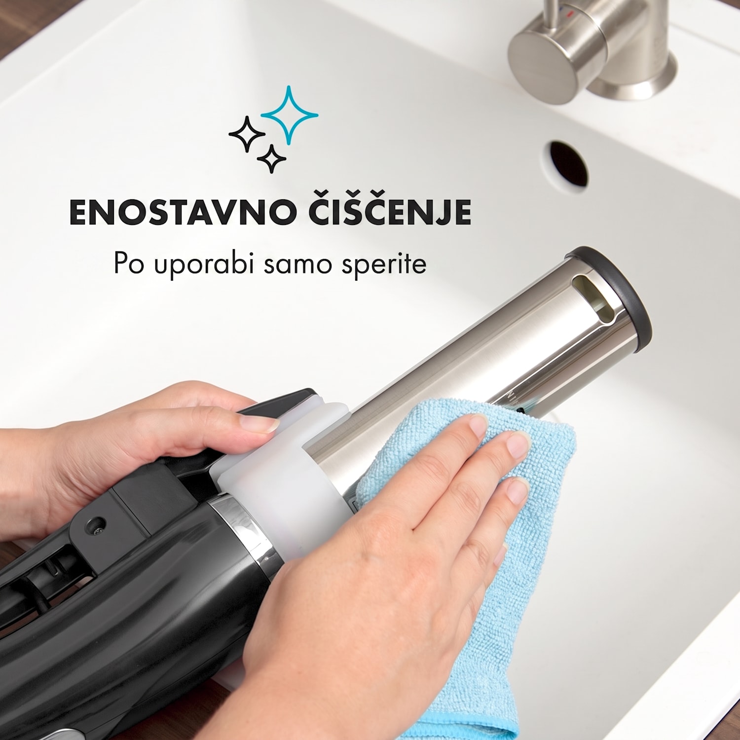 Klarstein Quickstick Kuhalnik Sous Vide, Termostat, cirkulacijska črpalka, 20 L, nerjaveče jeklo Črna