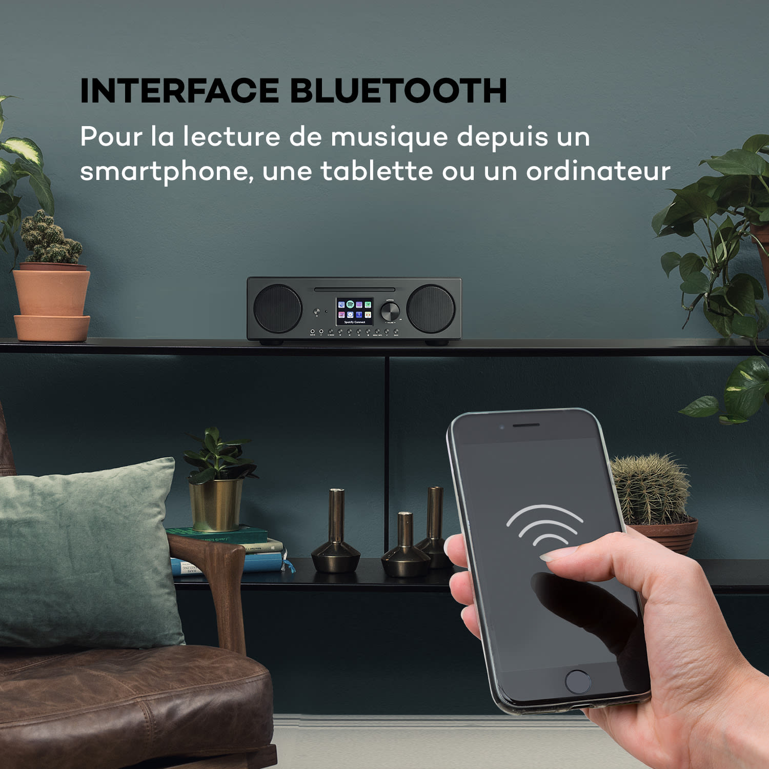 Internet Radio Connect CD Internet Radio Media Player Spotify Connect noir 