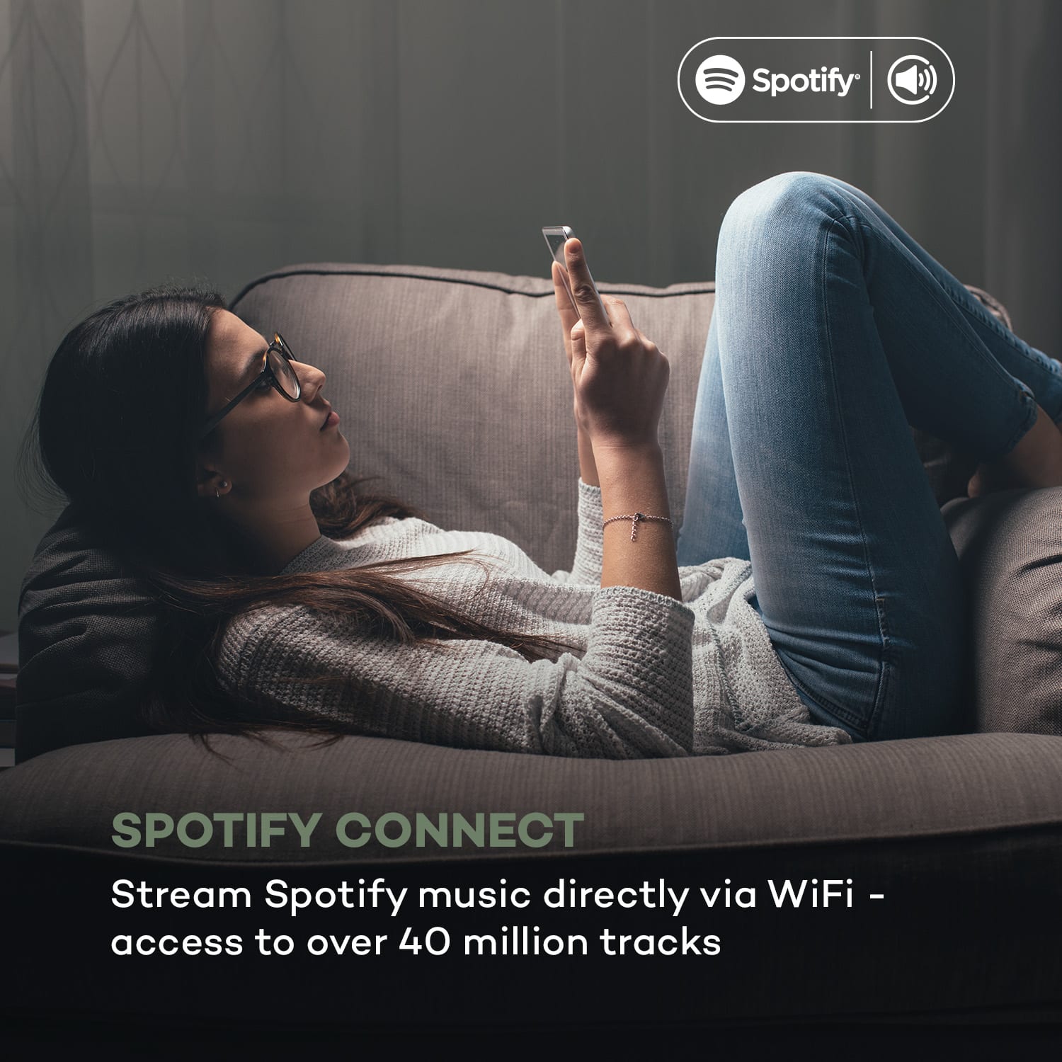 Internet Radio Connect CD Internet Radio Media Player Spotify Connect Walnut 