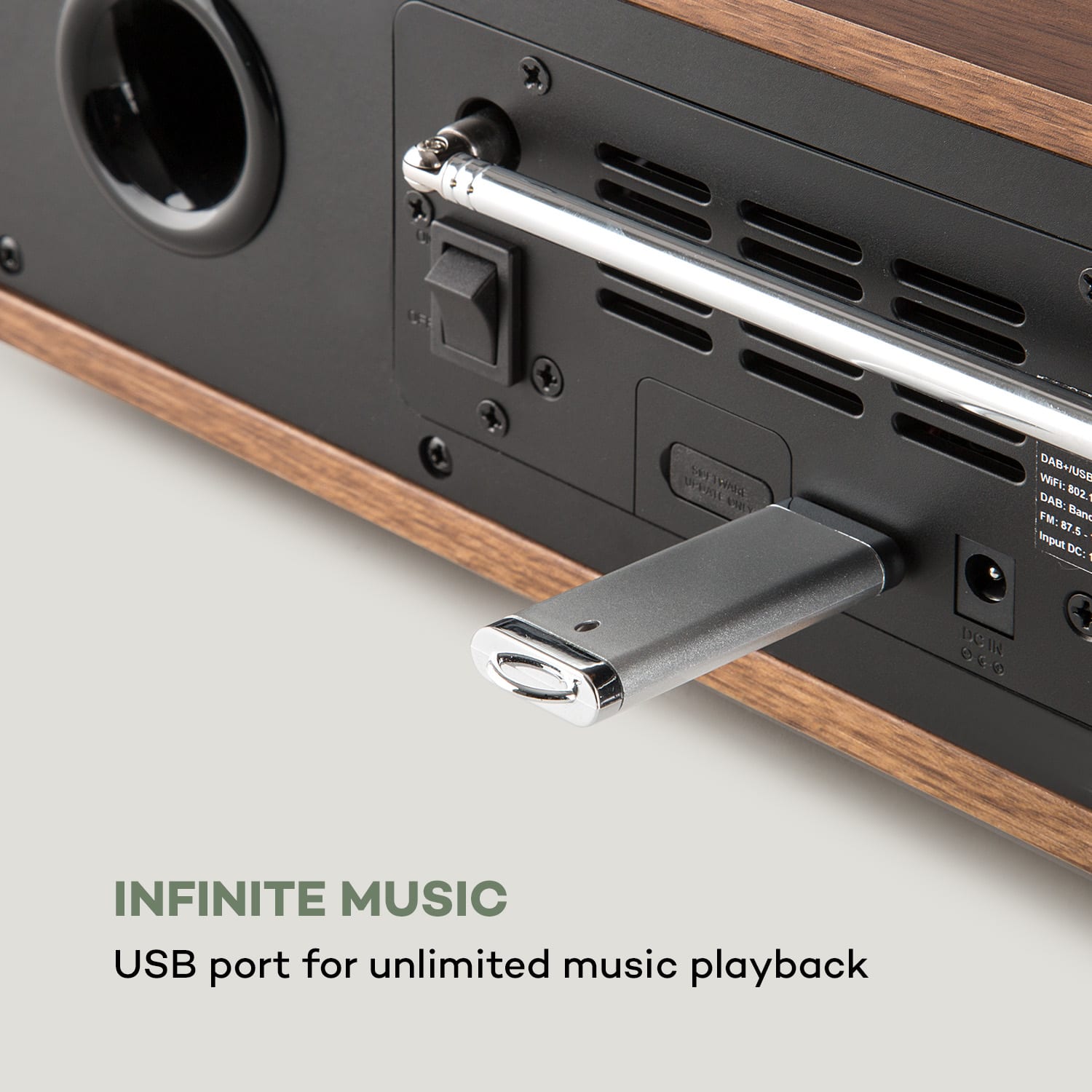 Internet Radio Connect CD Internet Radio Media Player Spotify Connect Walnut 