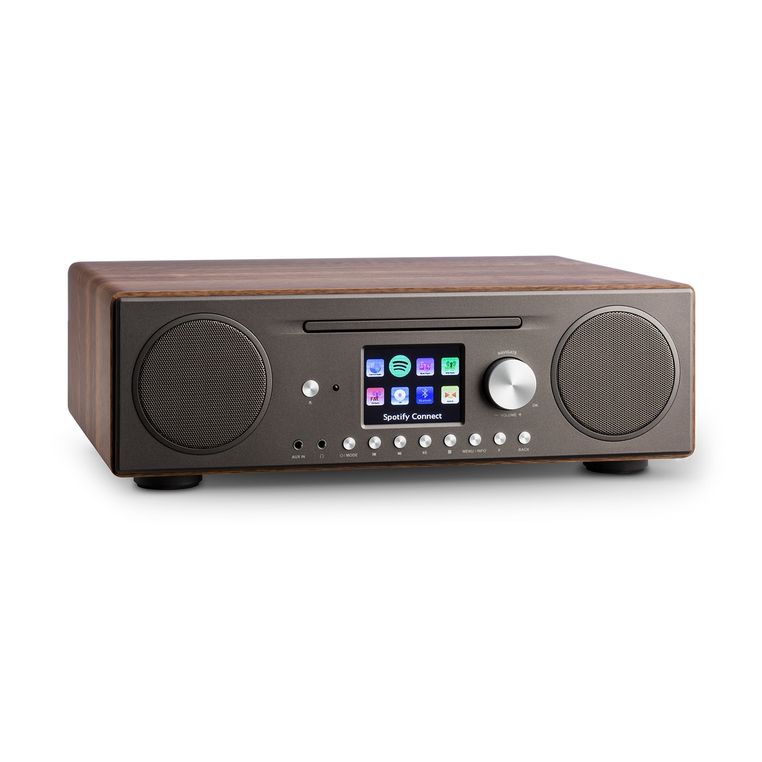 Internet Radio Connect CD Internet Radio Media Player Spotify Connect Walnut 