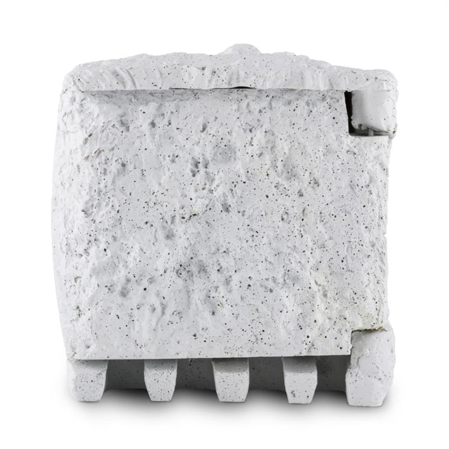 Power Rock Remote Gartensteckdose 4-fach Verteiler 1,5 m Fels hellgrau 1,5 m Kabel / Fernbedinung | Weißer Stein