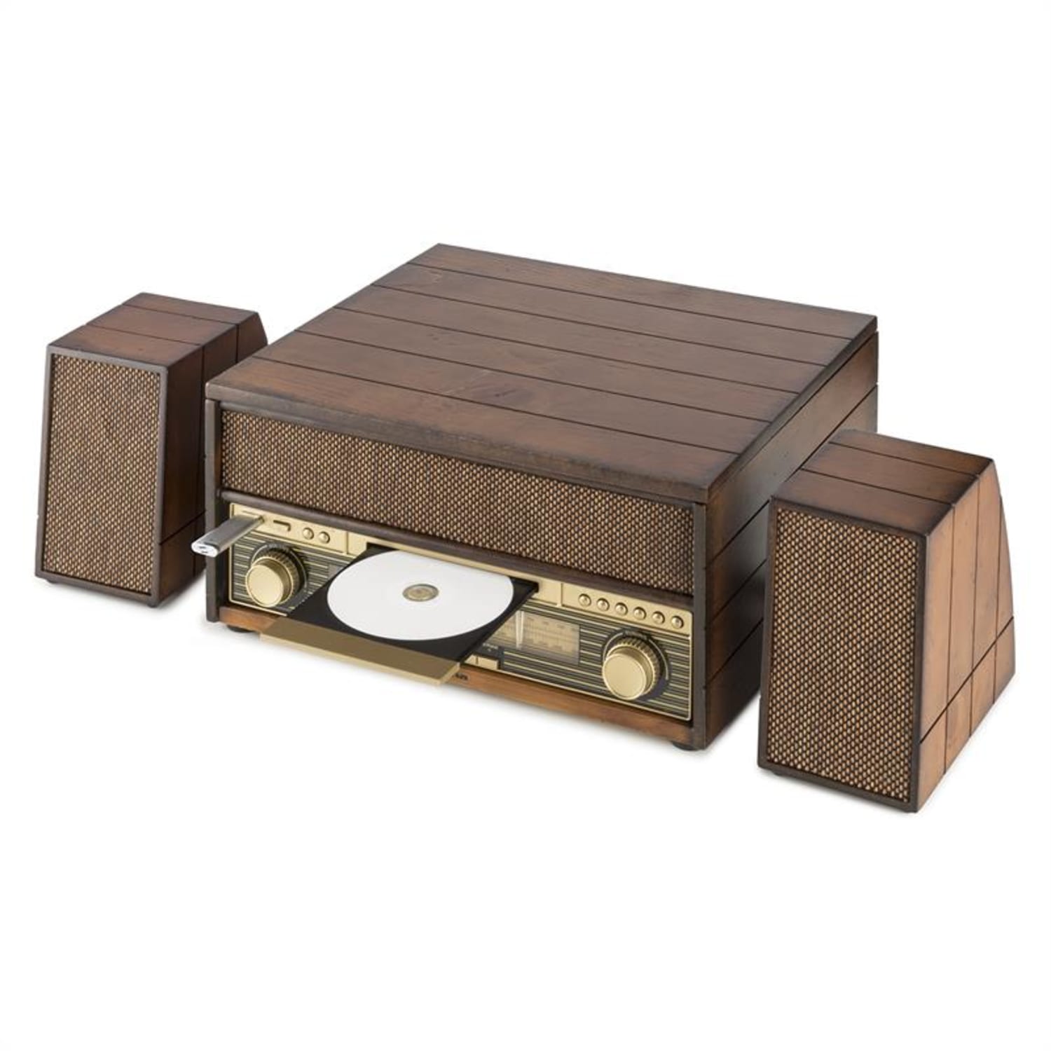 Epoque 1909 Tocadiscos sistema de audio retro Casete CD Bluetooth USB AUX 