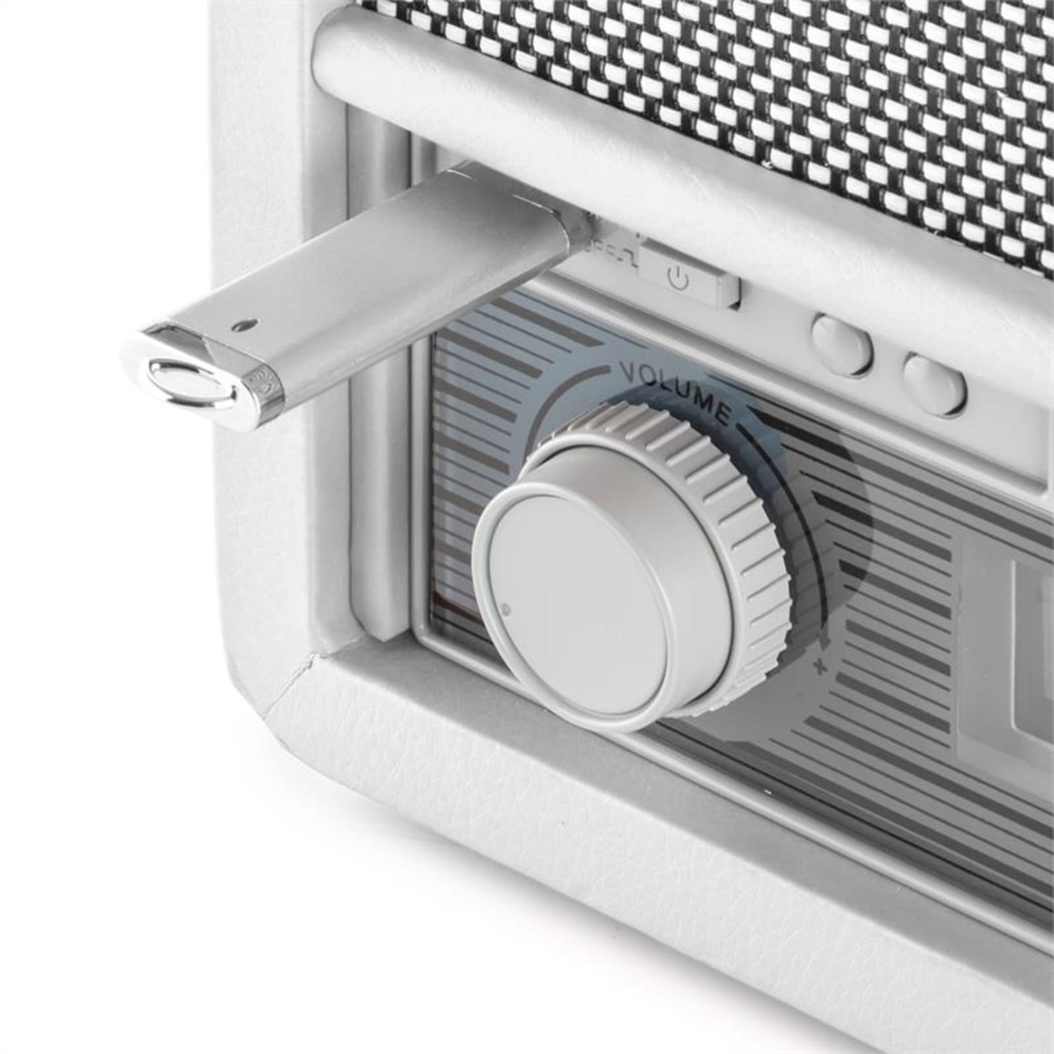 Belle Epoque 1907 Sistema Audio Retrò Giradischi Cassetta Bluetooth USB CD Bianco