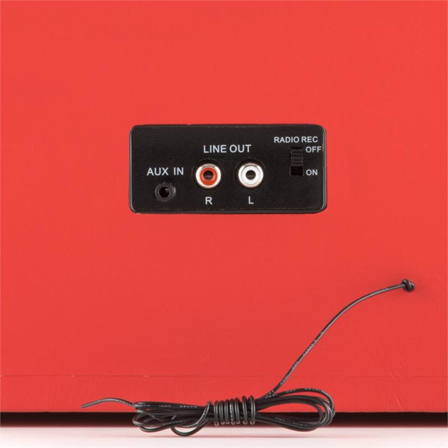 Belle Epoque 1907 Sistema Audio Retrò Giradischi Cassetta Bluetooth MC USB Rosso