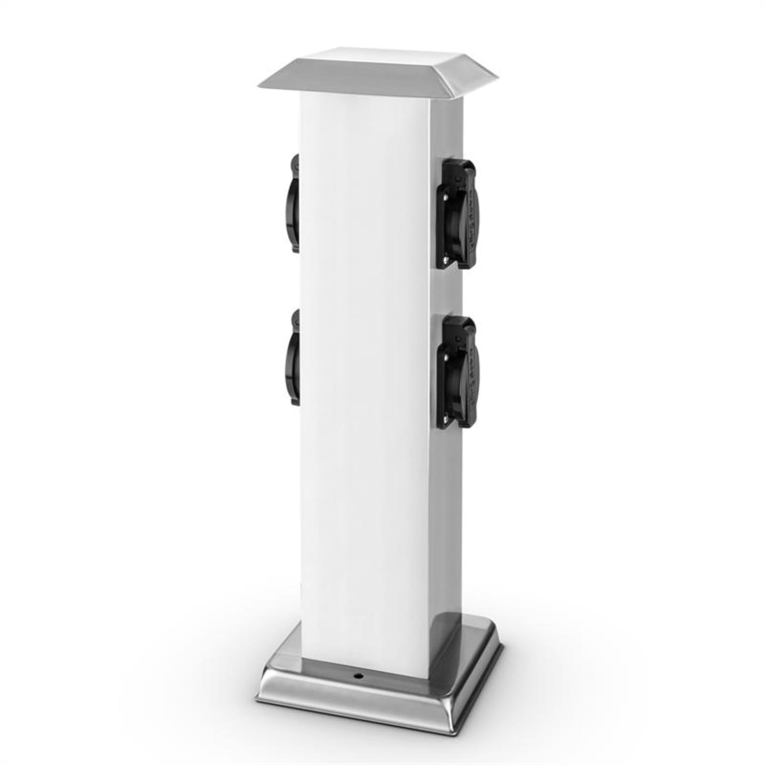 Plug stalp despartitor4p Schuko oțel pătrat 