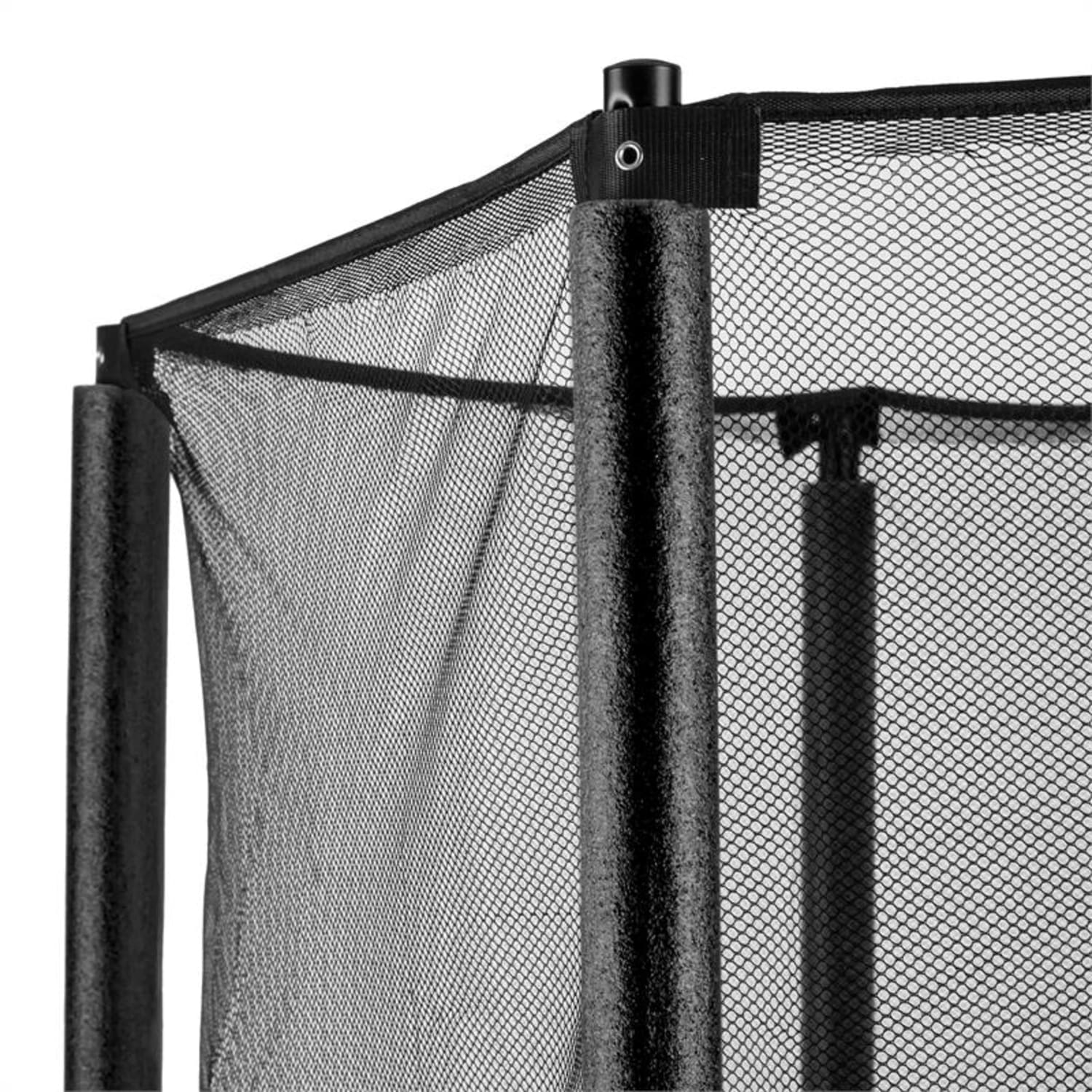 Rocketkid, trambulin, Ø140cm, biztonsági háló, bungee felfüggesztés, 3 éves kortól Fekete