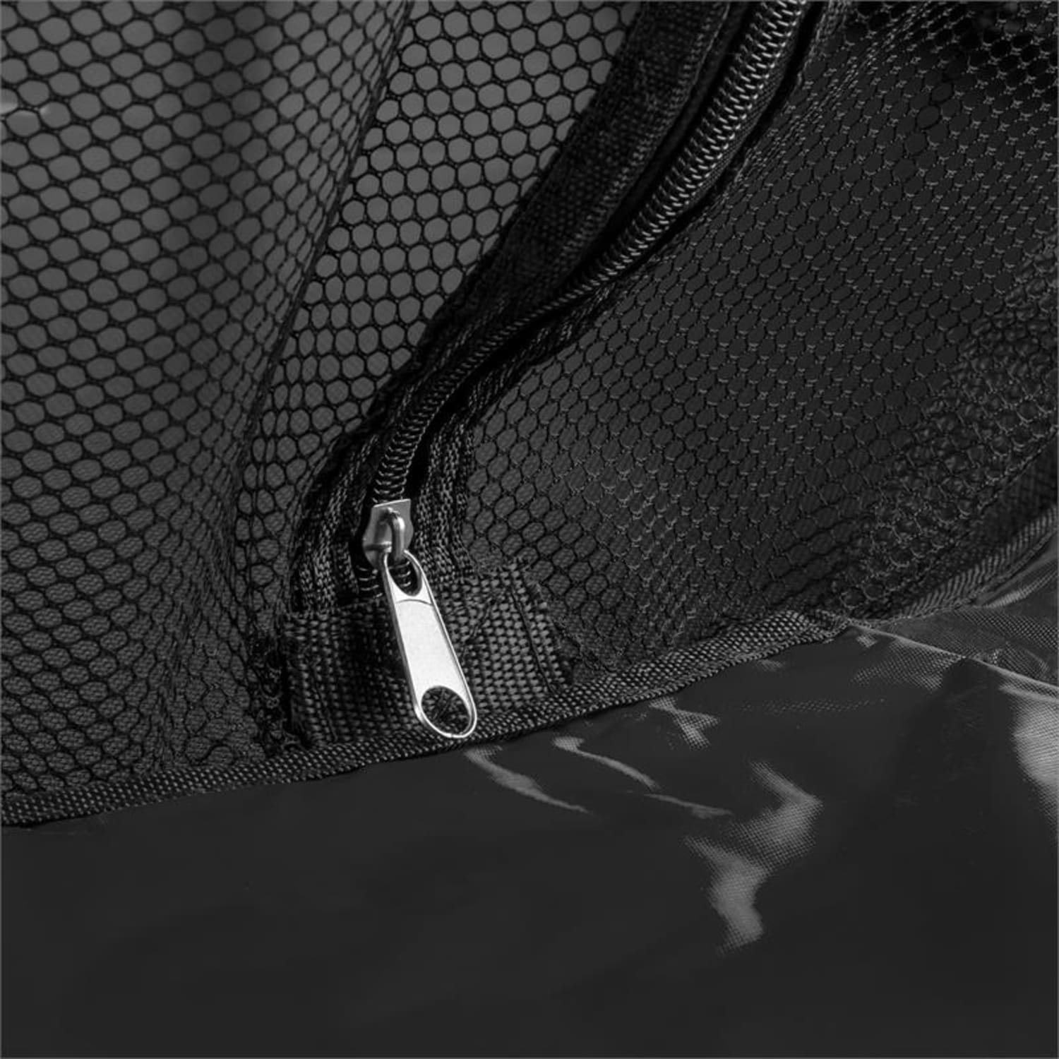 Rocketkid, trambulin, Ø140cm, biztonsági háló, bungee felfüggesztés, 3 éves kortól Fekete