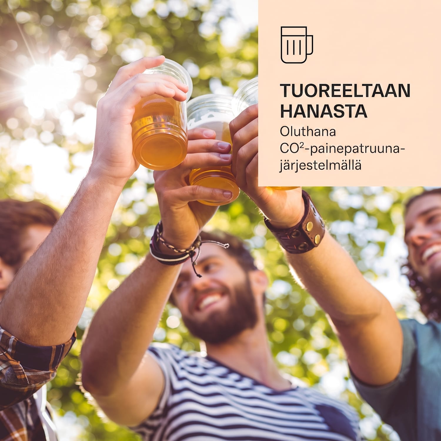 Skal oluthana olutjäähdytin 5 l tynnyrille CO2 ruostumaton teräs Musta / Hopea Metallinen