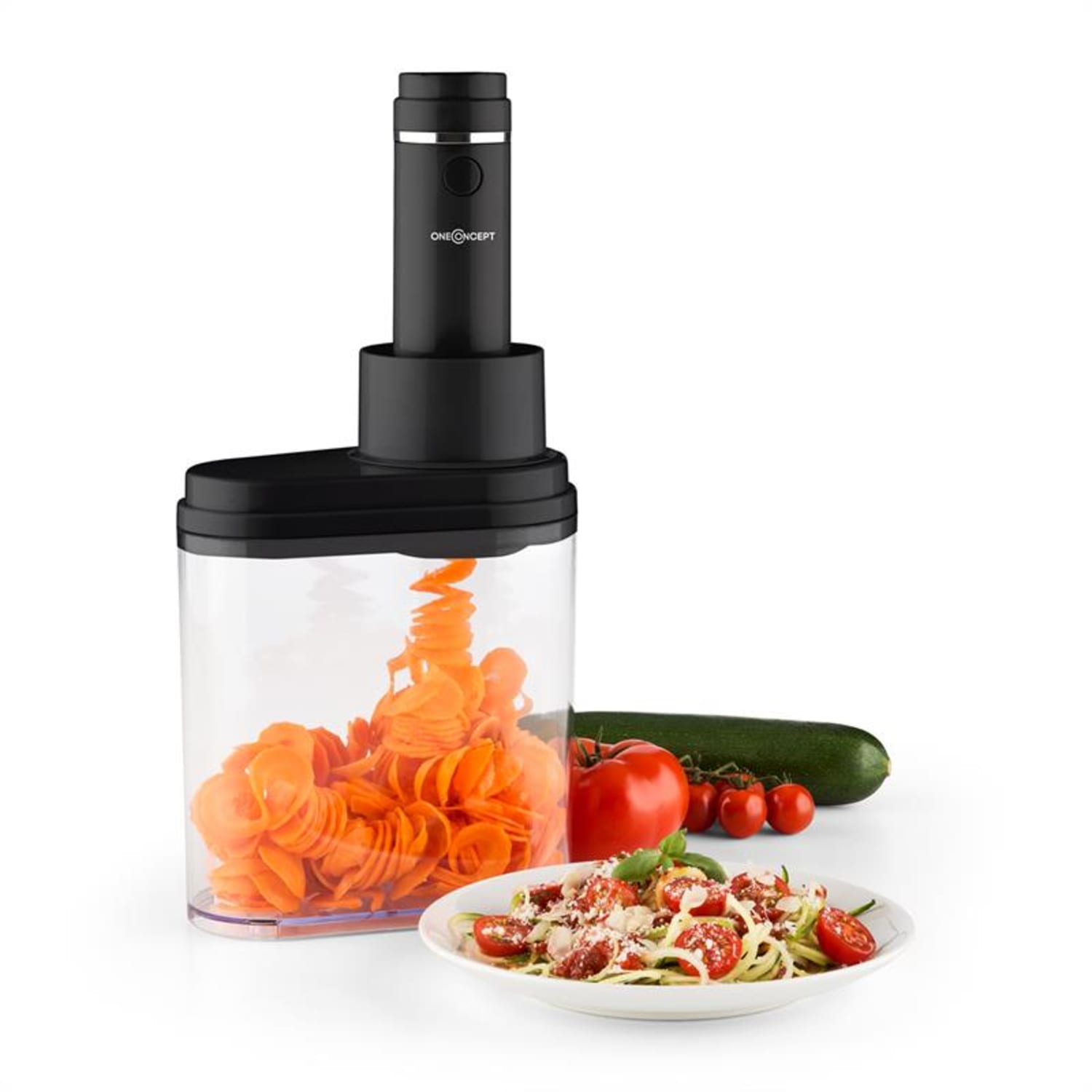 Spirou Découpe-légumes électrique coupe spirale 100W 3 lames -noir Noir