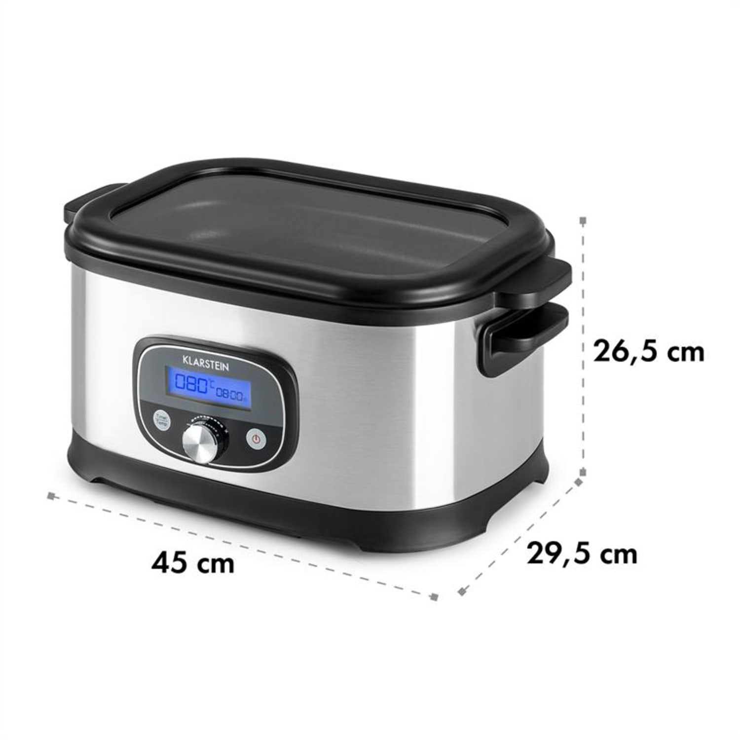 Klarstein Jacuzzi Sous Vide főző, 6 l, 520 W, +/-0,5 °C, LCD, csiszolt nemesacél Ezüst