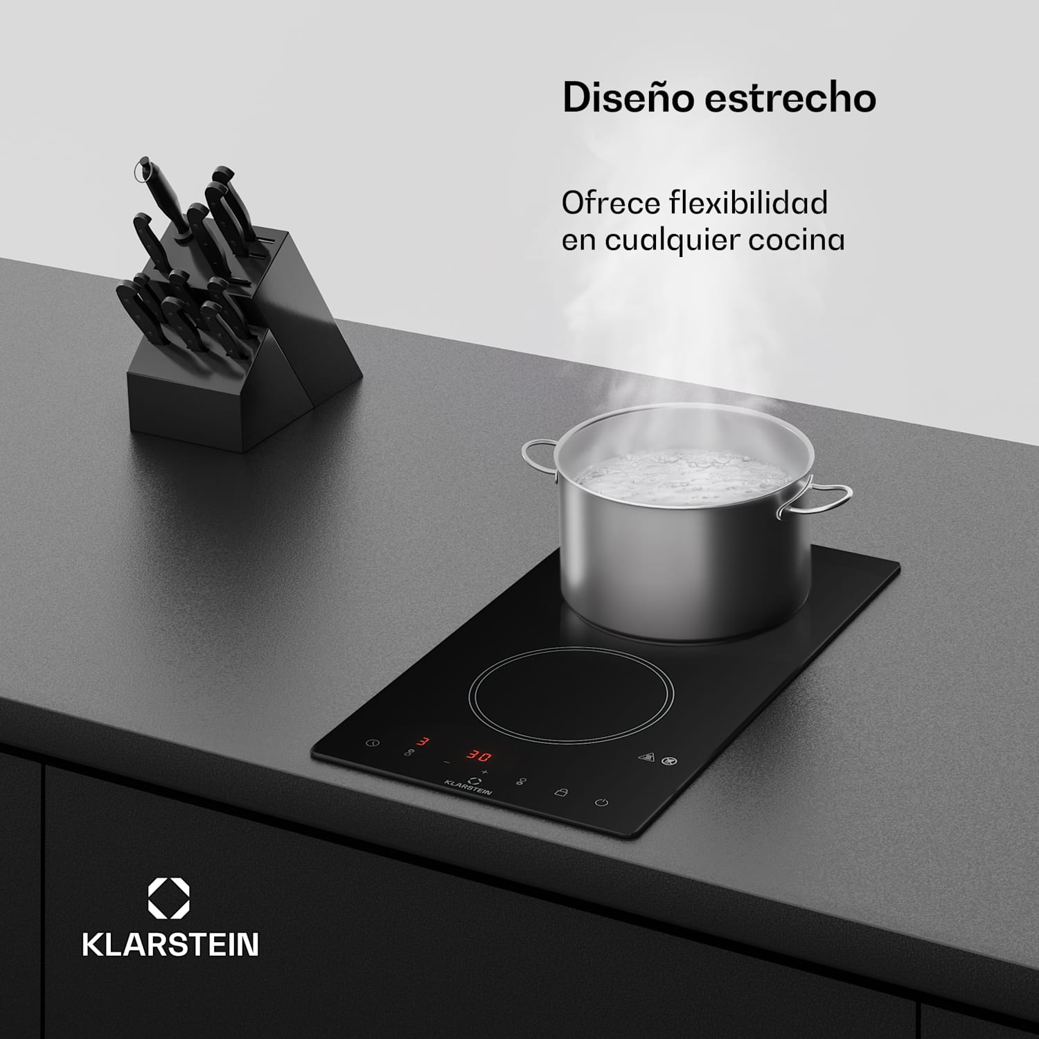 VariCook Domino placa de vitrocerámica halógena instalación 3000W 