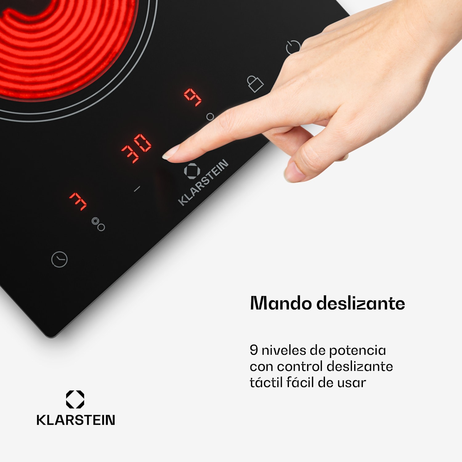 VariCook Domino placa de vitrocerámica halógena instalación 3000W 