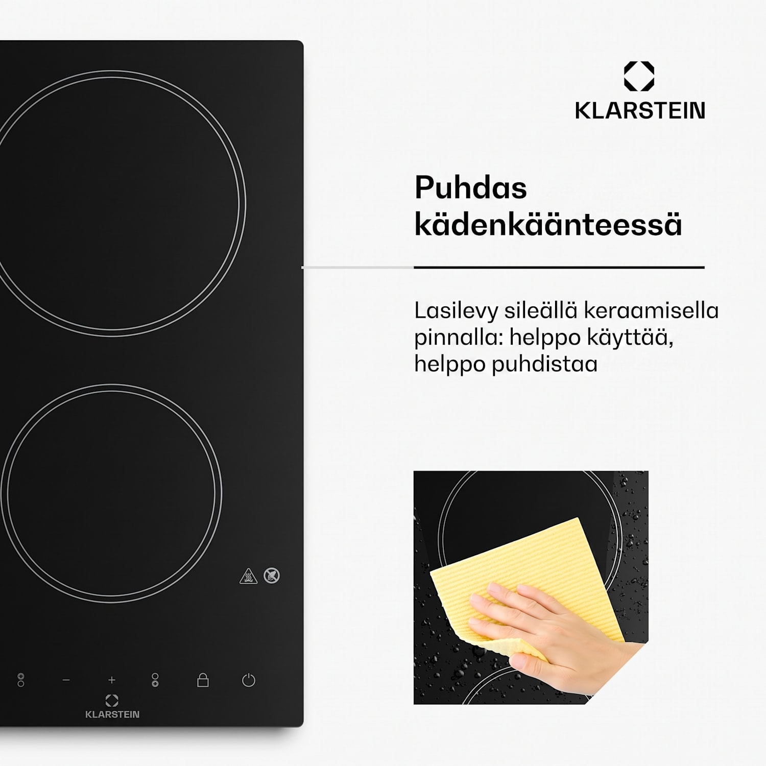 VariCook Domino lasikeramiikkakeittolevy halogeeni keittolevy 3000W Ruostumaton Teräs