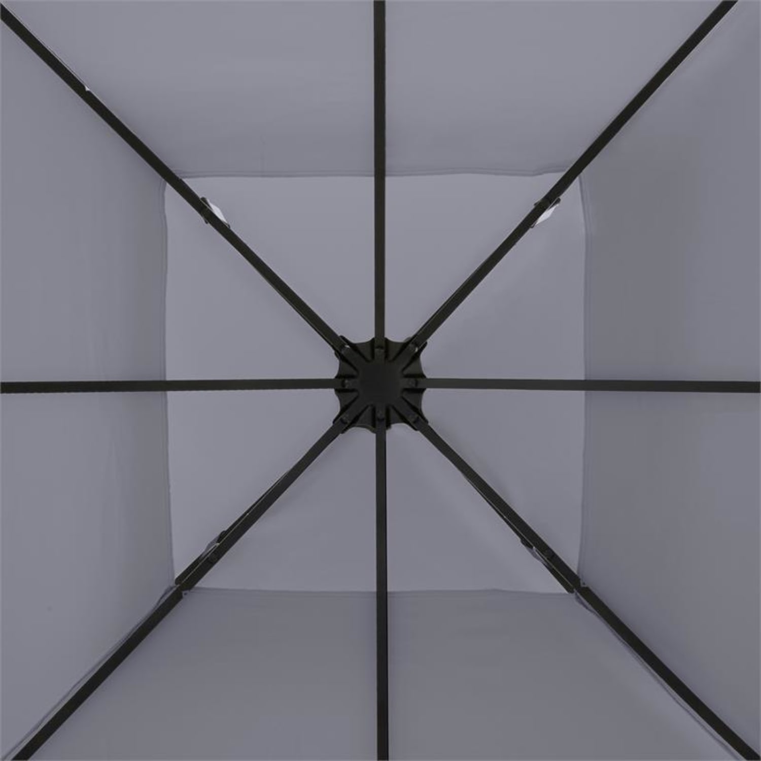 Odeon Grey, pawilon ogrodowy, 3 x 3 m, stal/poliester, kolor ciemnoszary Ciemnoszary
