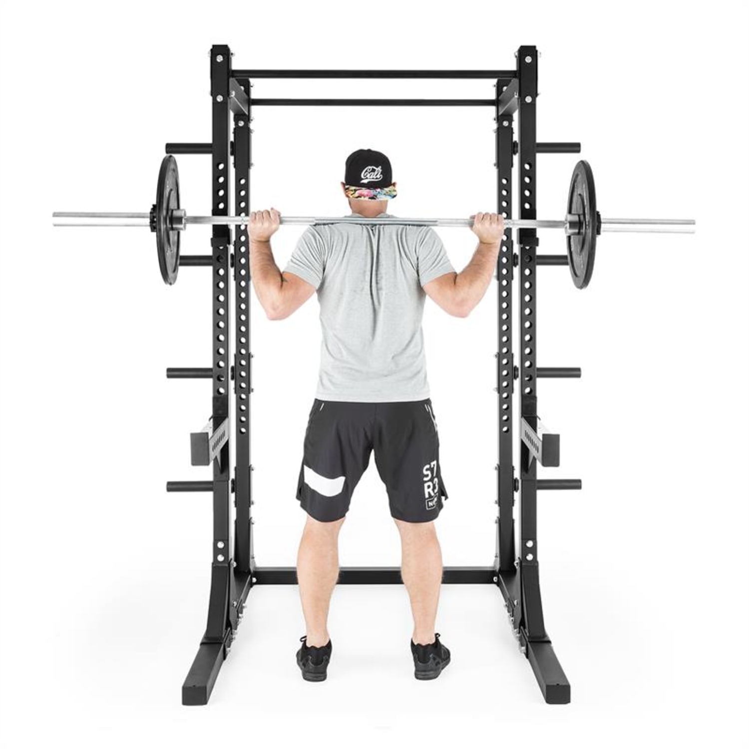 Bestride Jaula de musculación Semijaula Acero negro 