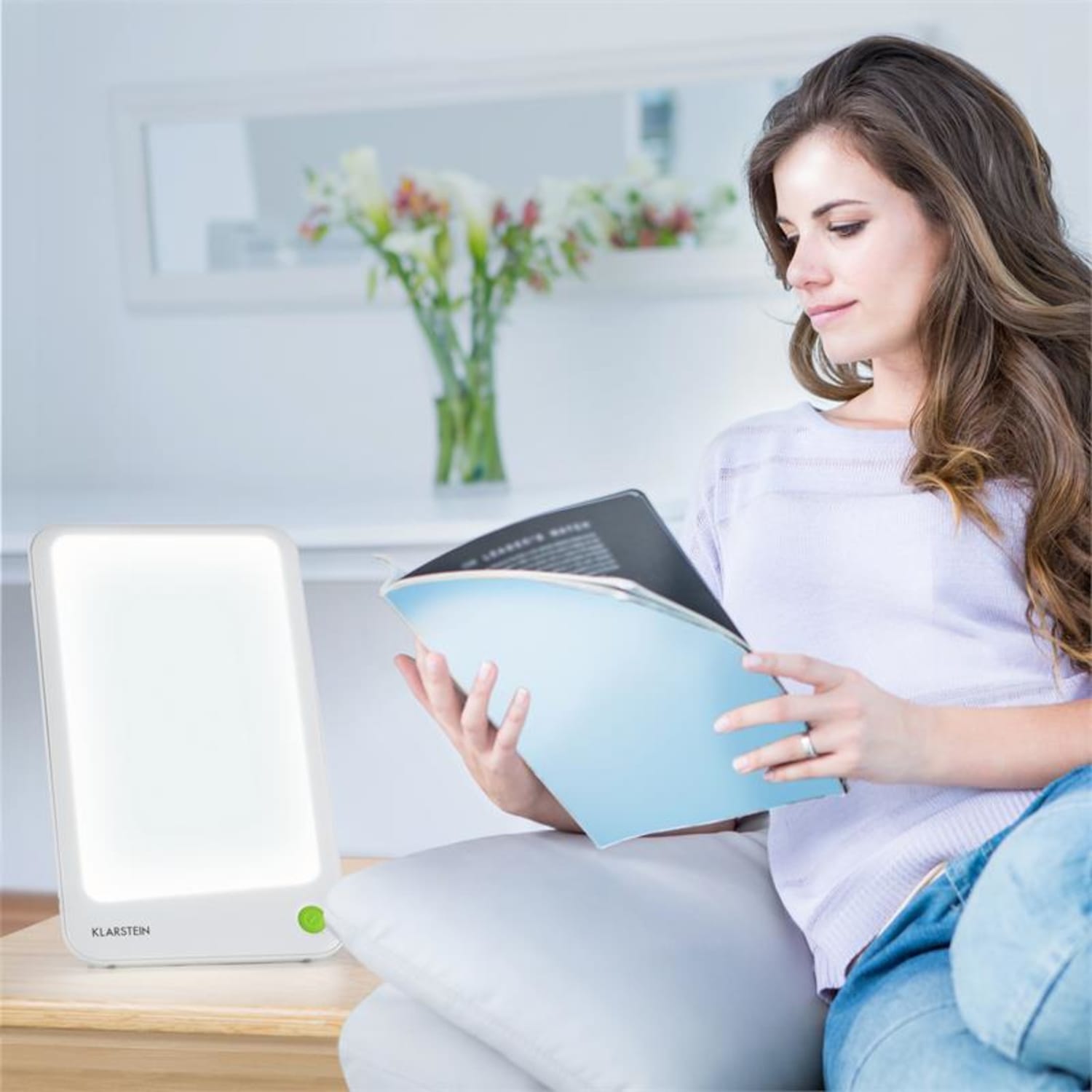 Summershine Slim, lampa światła dziennego, LED, 23600 lx, 21 x 13 cm, biała 