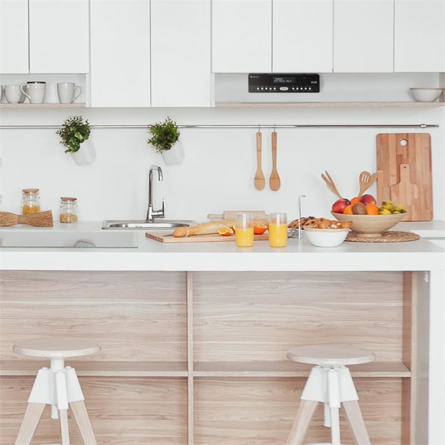 KR-100 DAB Radio de cocina bajo mueble DAB+ Bluetooth micrófono FM 