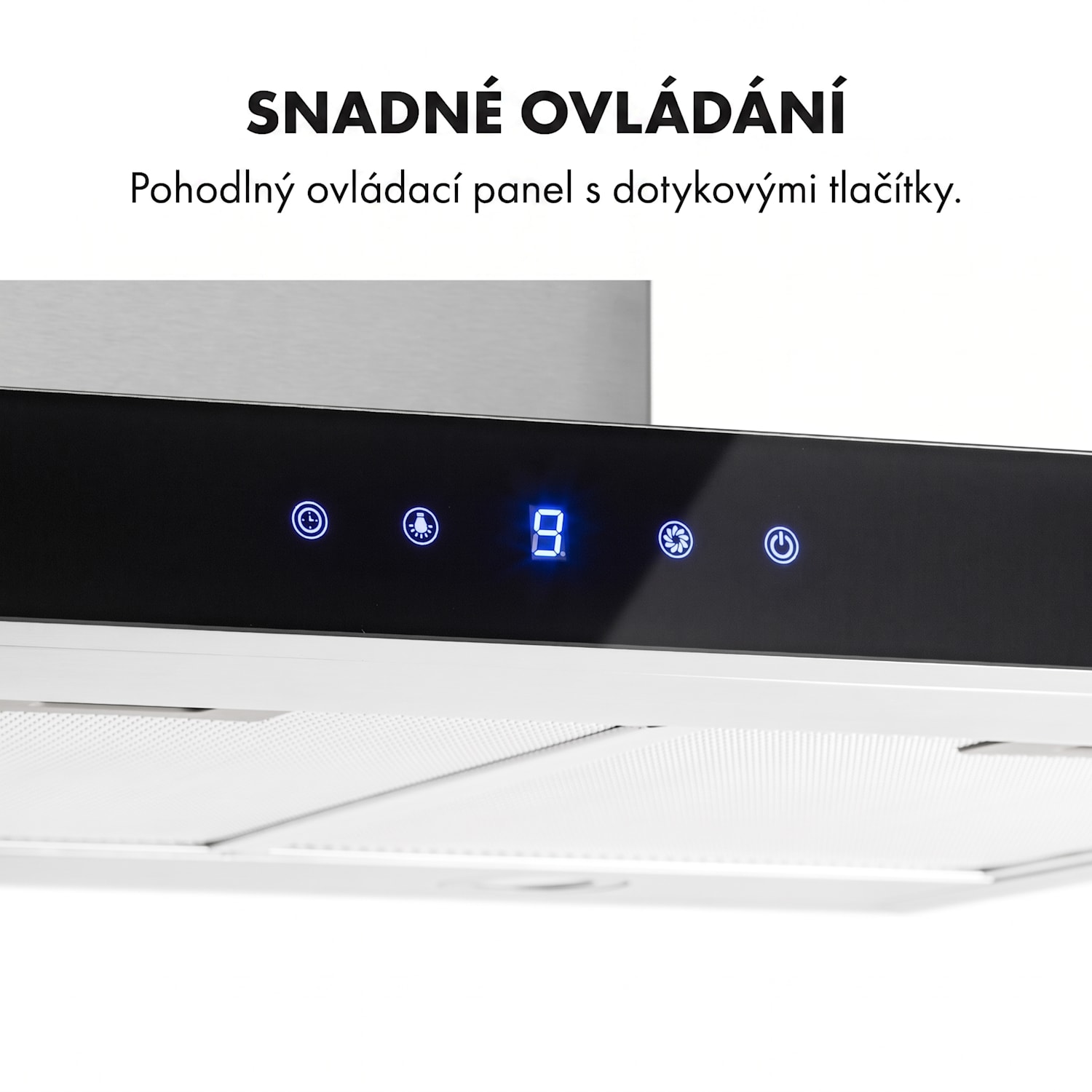 Madonna, digestoř, 90 cm, ostrůvková, 624 m³/h, nerezová ocel, černá Černá