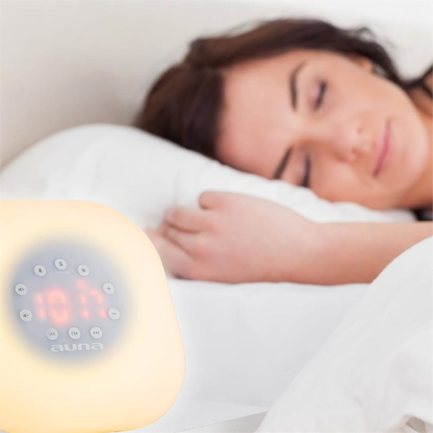 WL-60 Tageslichtwecker Wake-Up-Light LED UKW-Radio 2 Weckgeräusche weiß 