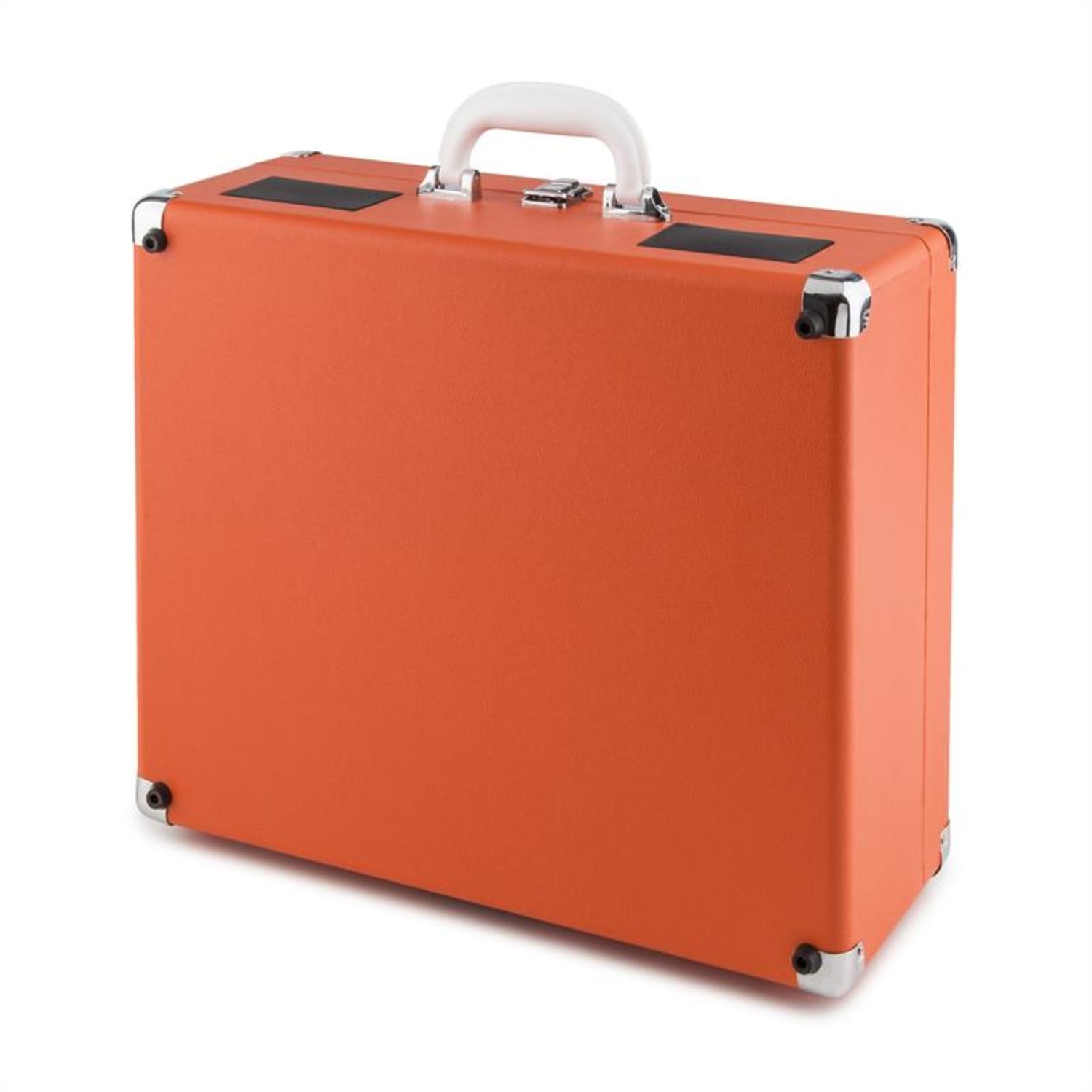 Peggy Sue OR Tocadiscos portátil retro con CD, USB, SD, en cuero sintético naranja 