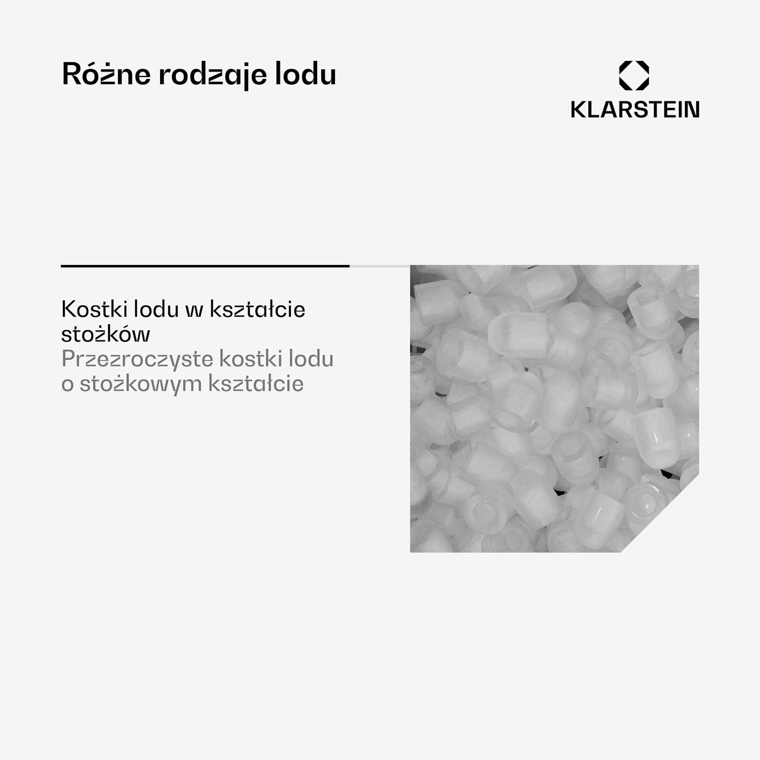 Ice Volcano 2G Kostkarka do lodu LED | 12 kg na 24 h | 2 l | 6-10 min czarna Czarny