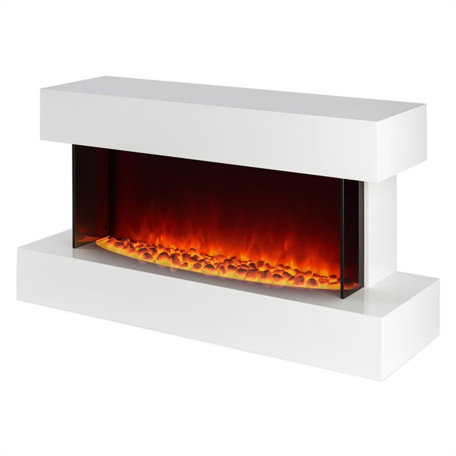 Studio-2 electrische haard LED-vlammensimulatie 1000/2000 W 40m² wit 1000/2000 W