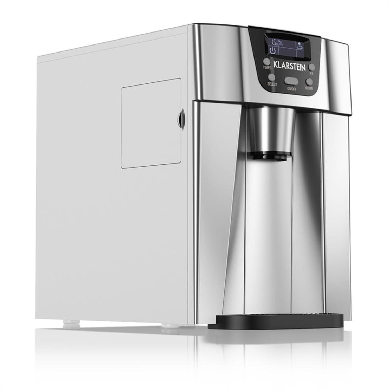 Ice Volcano 2G ijsblokjesmachine LED | 12kg per 24h | 2l | 6-10 min - zilver Zilver