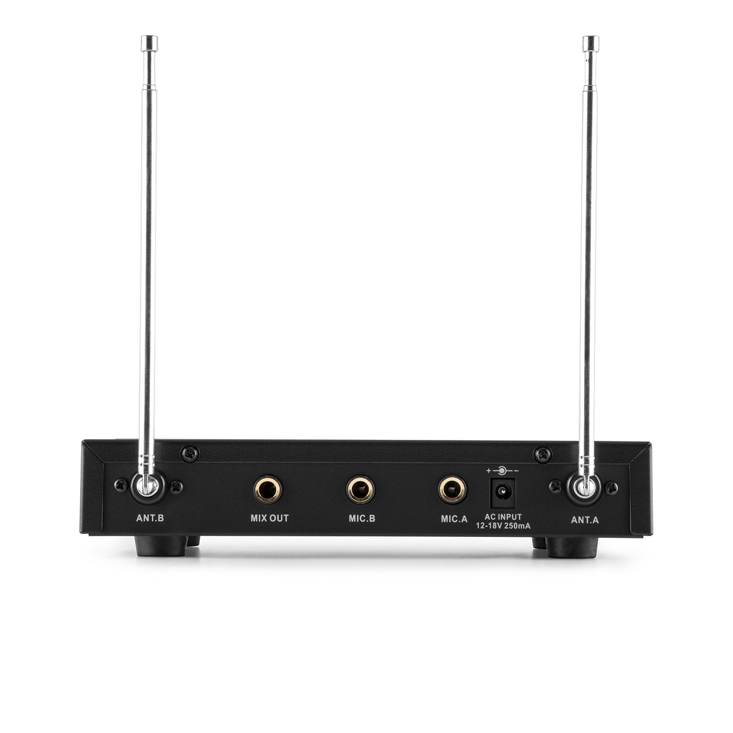 VHF-2-HS 2-kanavainen VHF-radiomikrofonisetti 1 x headset 1 x käsimikrofoni 1 x käsimikrofoni/1 x headset-mikrofoni