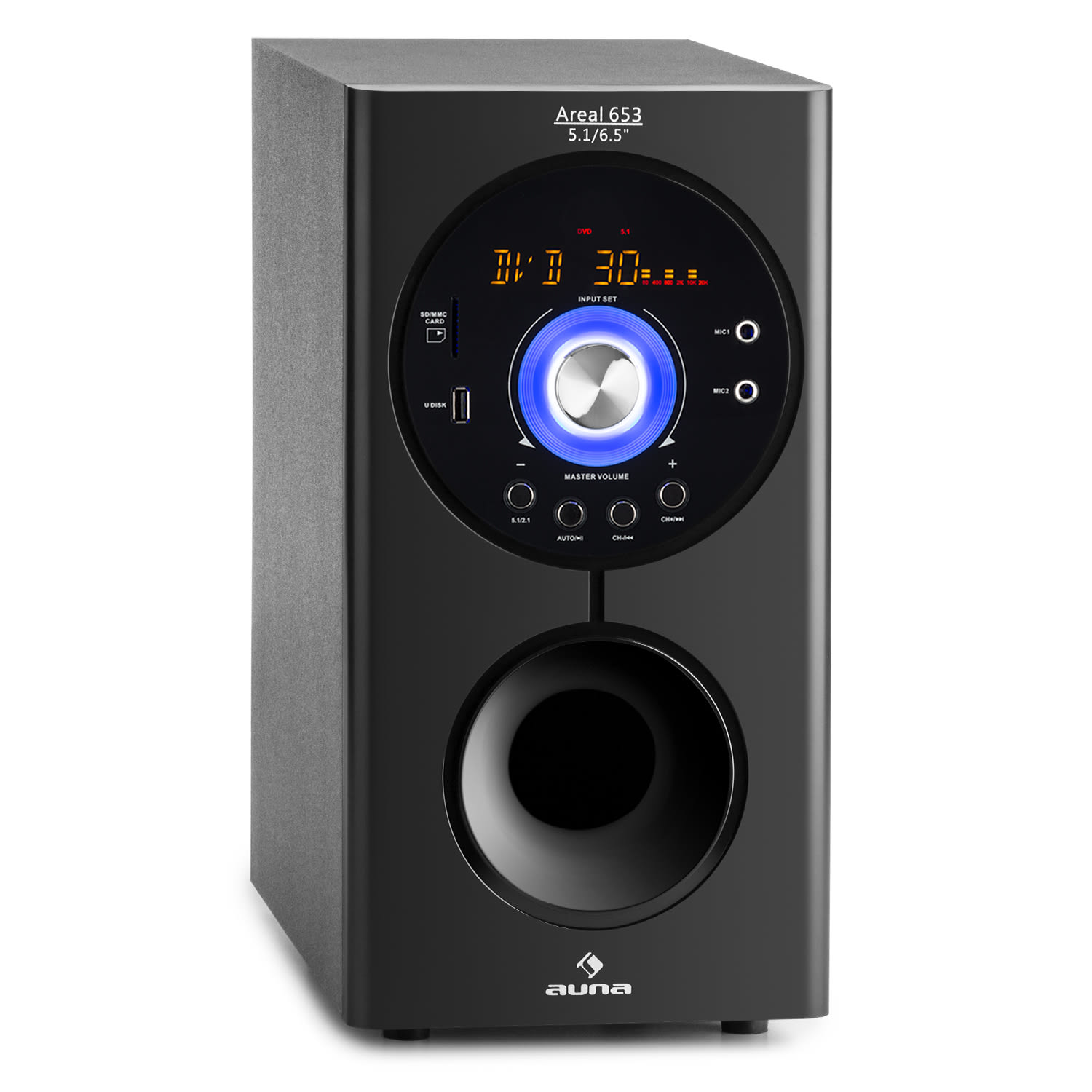 Système audio Areal 653 5.1 canaux 145 W RMS Bluetooth USB SD AUX 