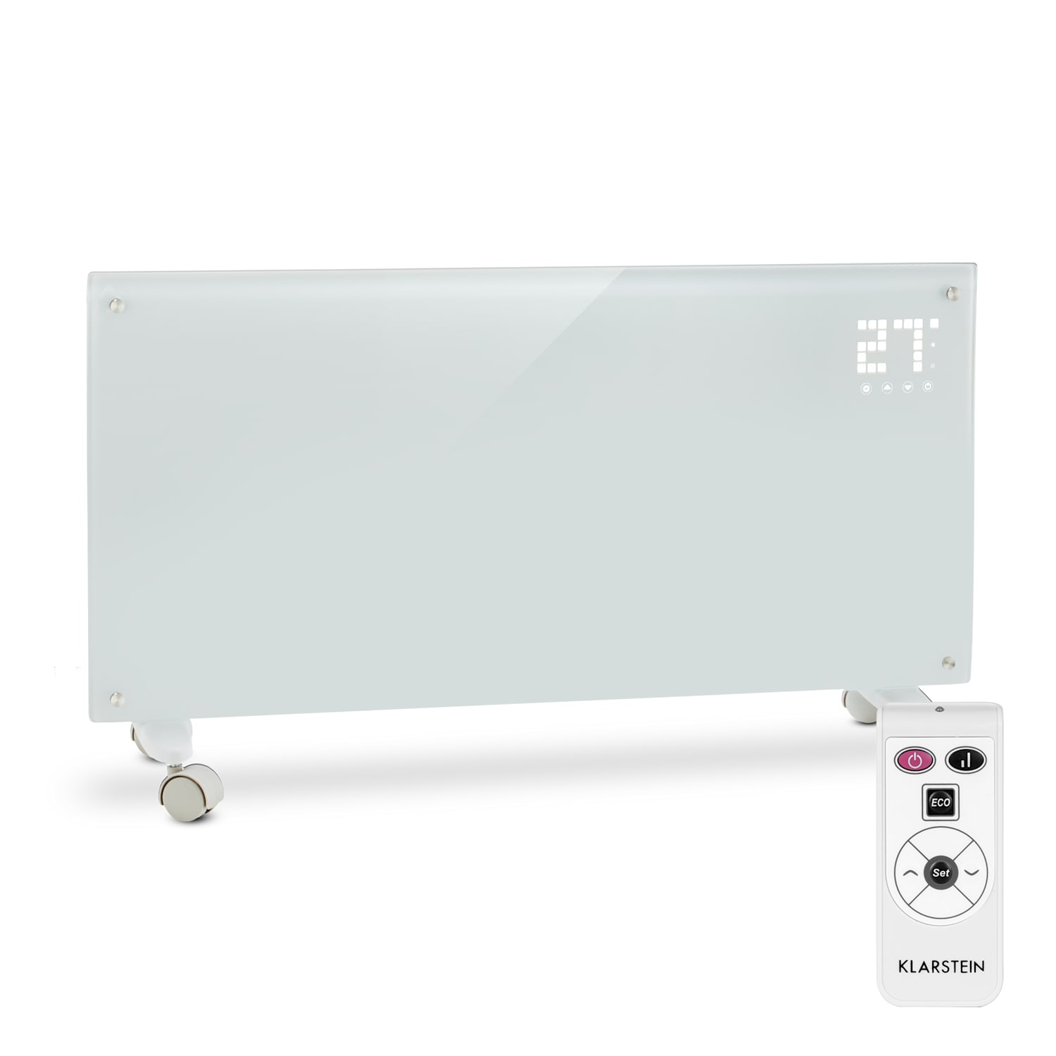 Bornholm Convector de 2000 W, monitor LED, 2 niveles de potencia, en b 2000 W | No | Blanco