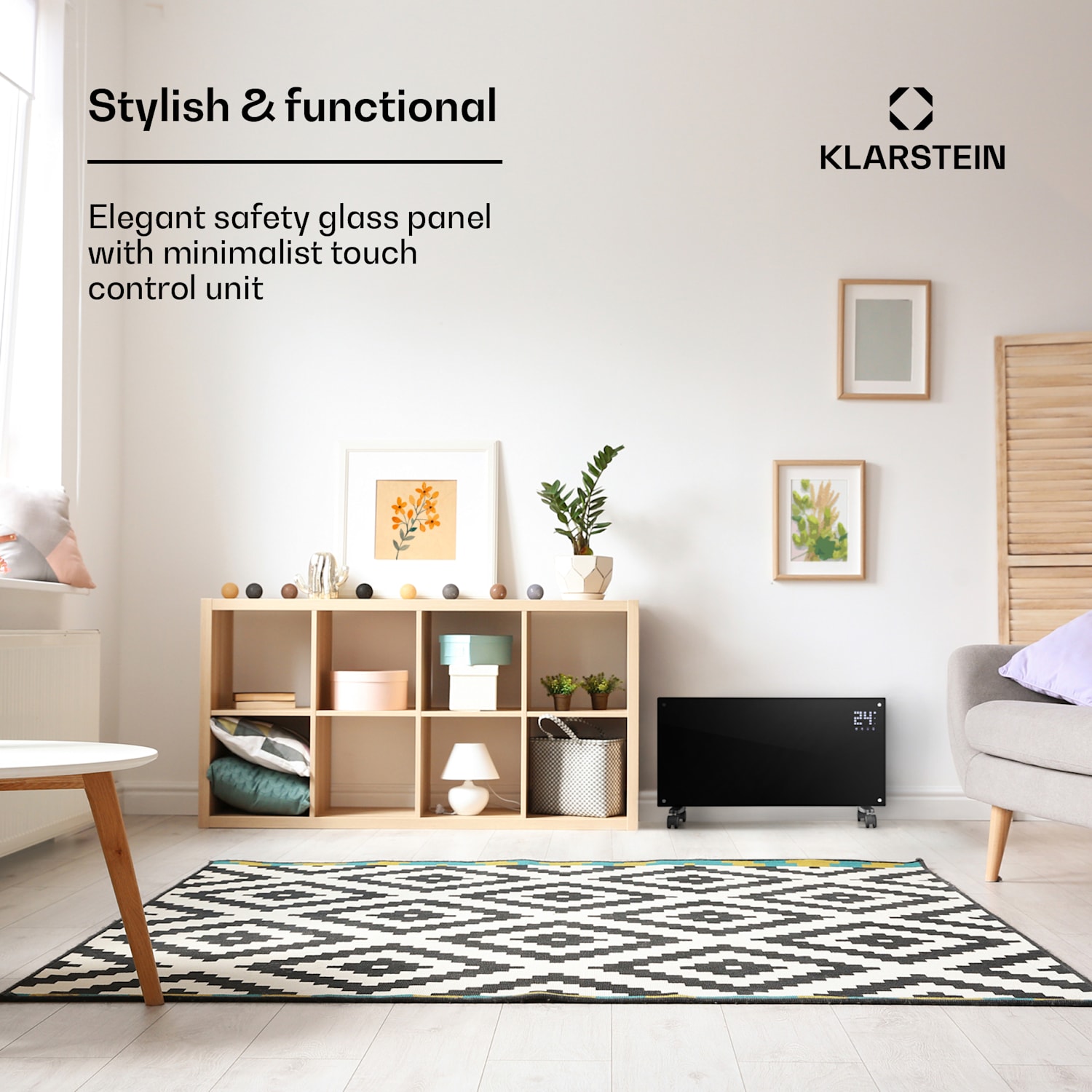 Bornholm lämmitin 2000W LCD-näyttö 2 lämmitysastetta musta 2000 W | Ei | Musta