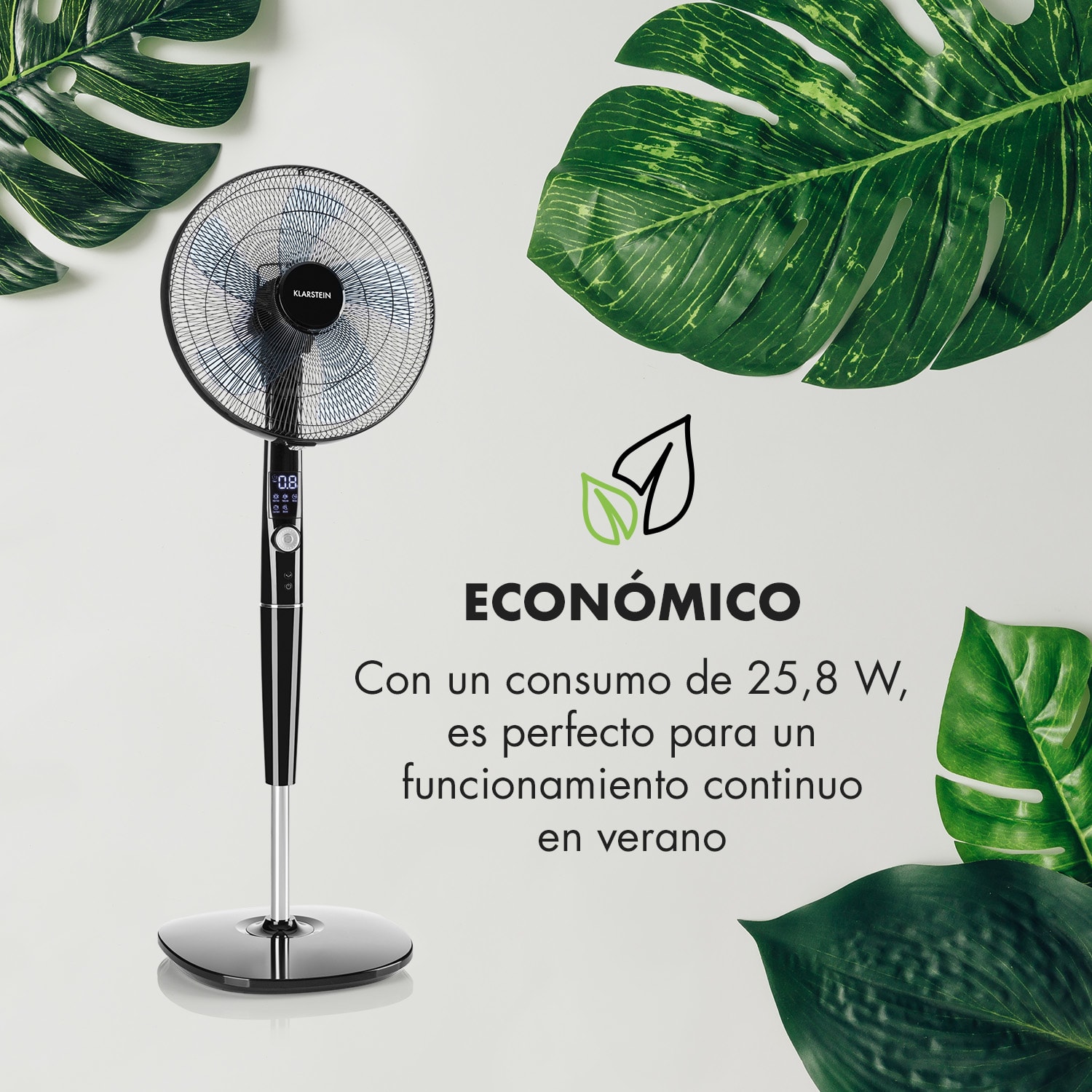 Silent Storm Ventilador de pie con rotor de 5 aspas de 16" (41cm) 32 dB min. 25,8W Negro Negro