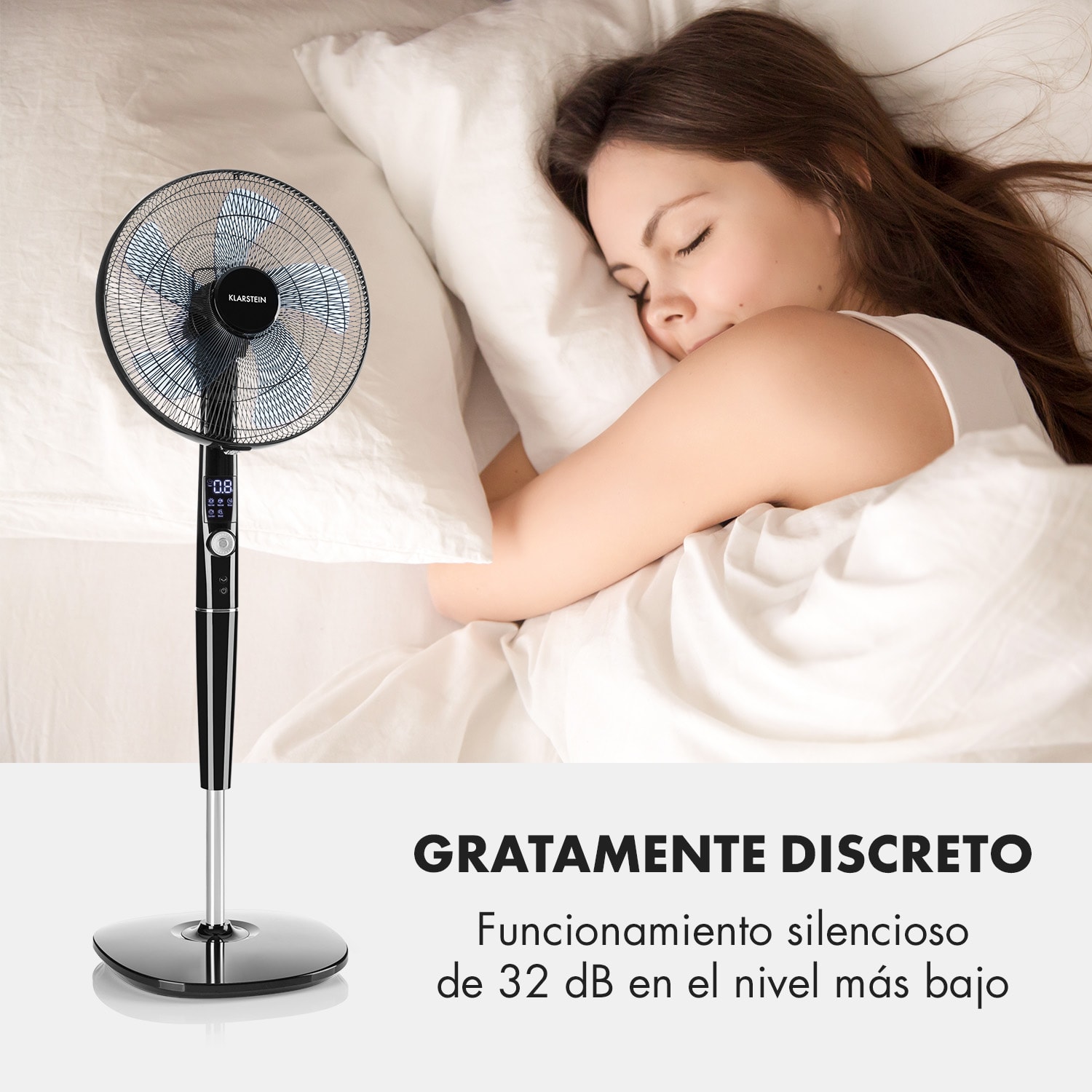 Silent Storm Ventilador de pie con rotor de 5 aspas de 16" (41cm) 32 dB min. 25,8W Negro Negro