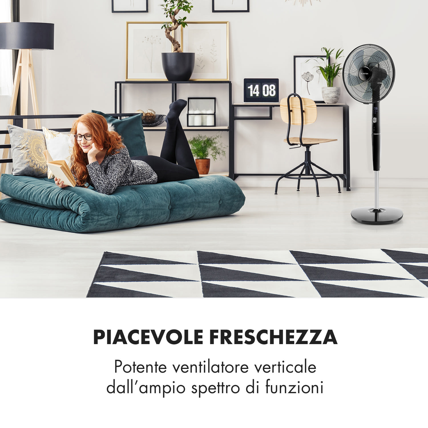 Silent Storm Ventilatore a Piantana 16"(41cm) 5 Pale 32dB min.25,8W nero Nero