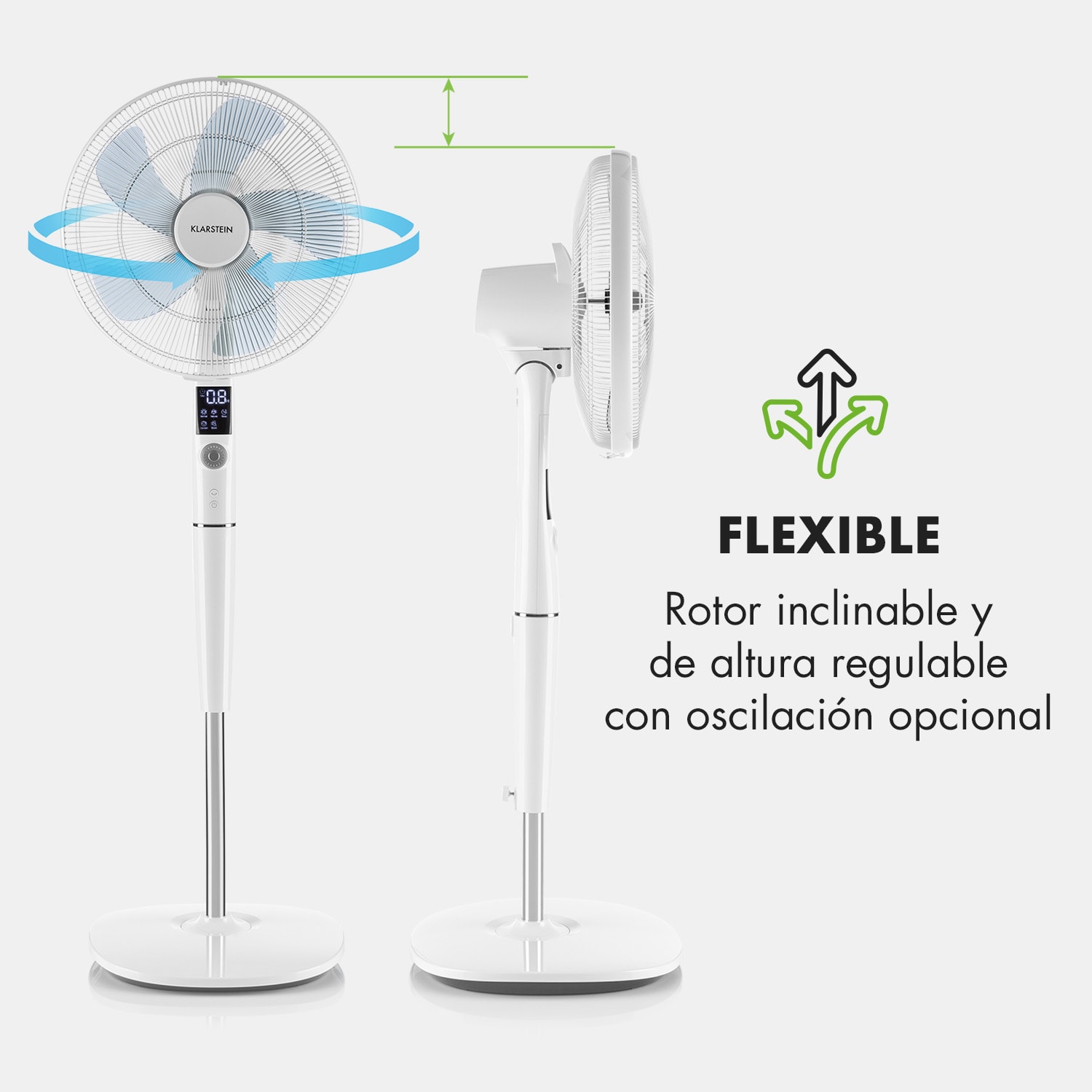 Silent Storm Ventilador de pie con rotor de 5 aspas de 16" (41cm) 32 dB min. 25,8W Blanco Blanco