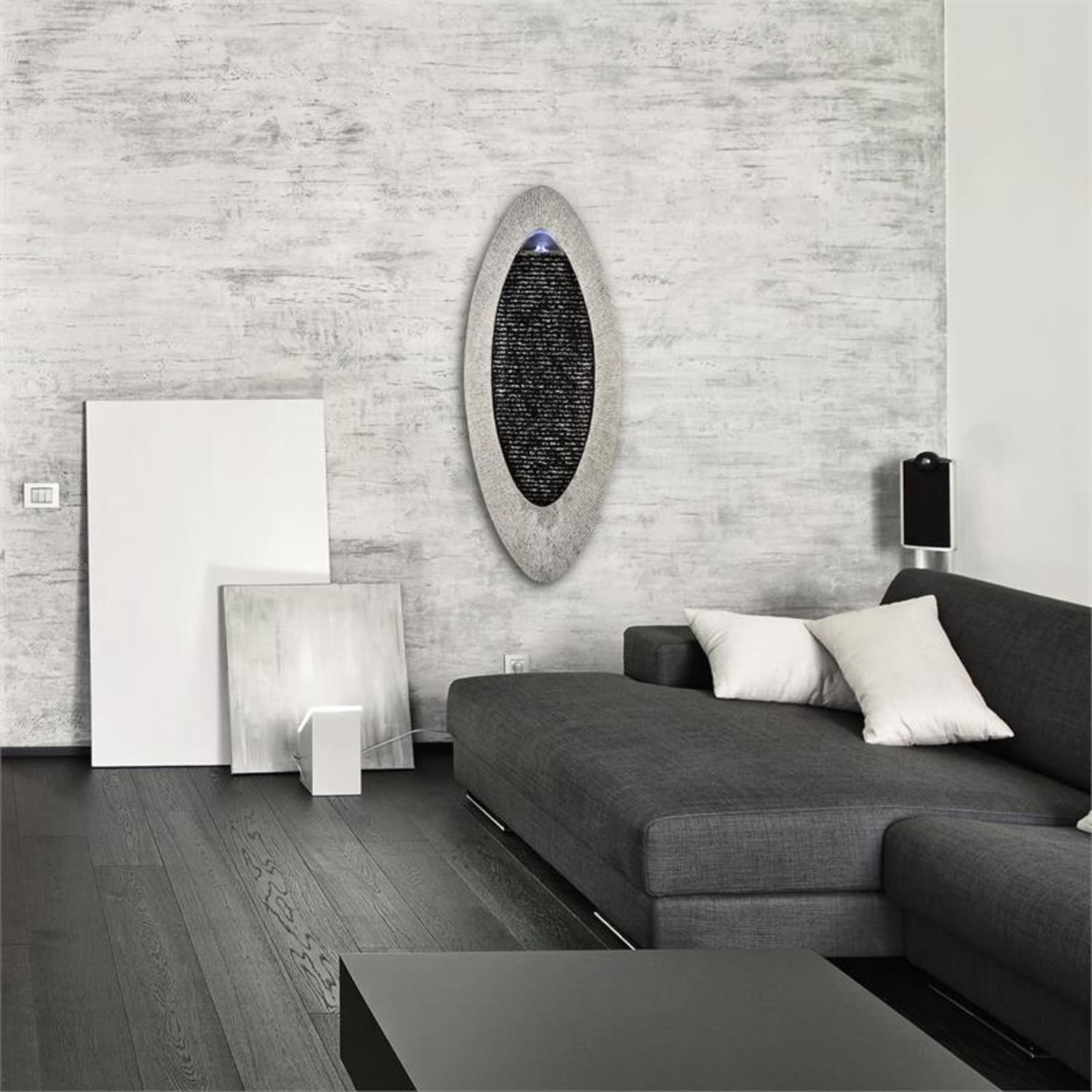 Gavarnie Wandfontein LED 37,5 x 89,5 x 9 cm ovaal Pomp IP67 