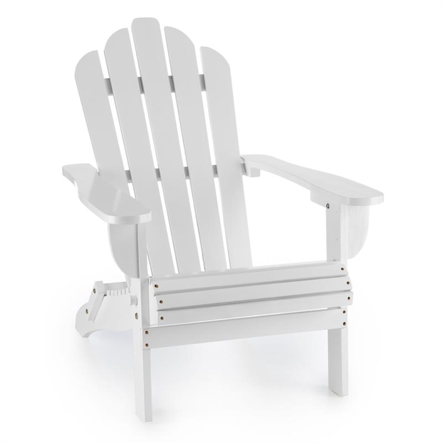 Vermont silla de jardín estilo Adirondack madera de pino 73x88x94 plegable blanca 