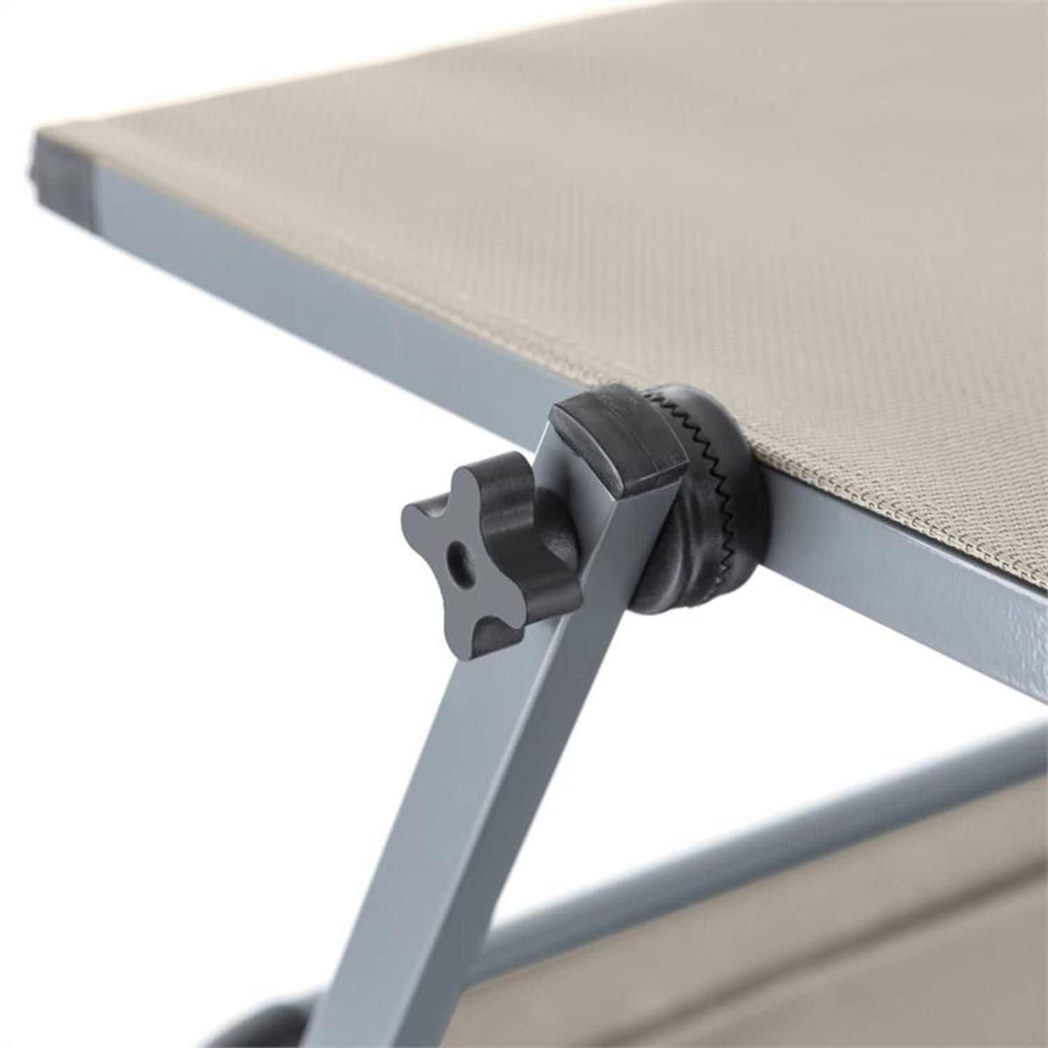 Amalfi Creamy Beige, leżak ogrodowy z daszkiem, 70 x 37 x 200 cm Jasny Taupe