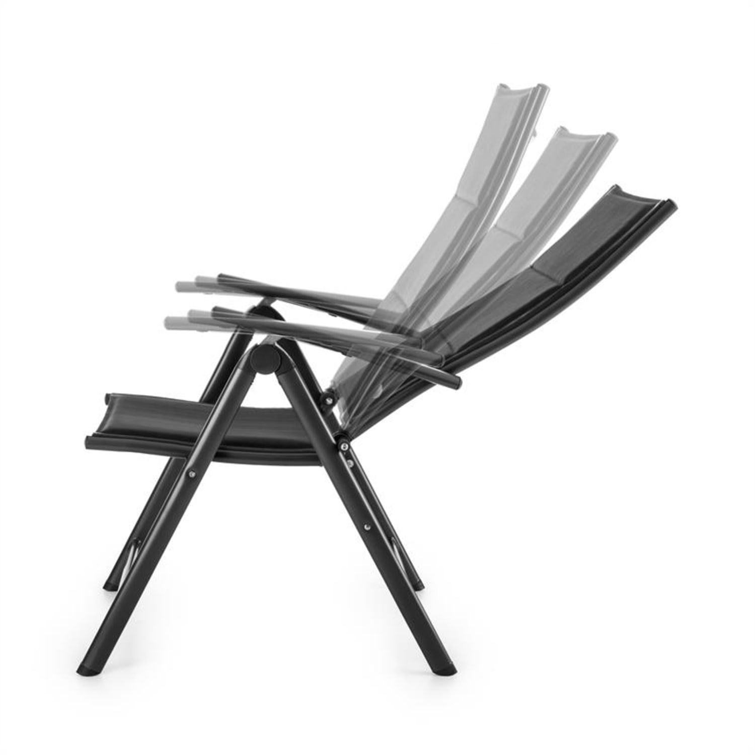 Stylo Noble Grey Silla plegable de jardín aluminio negro 