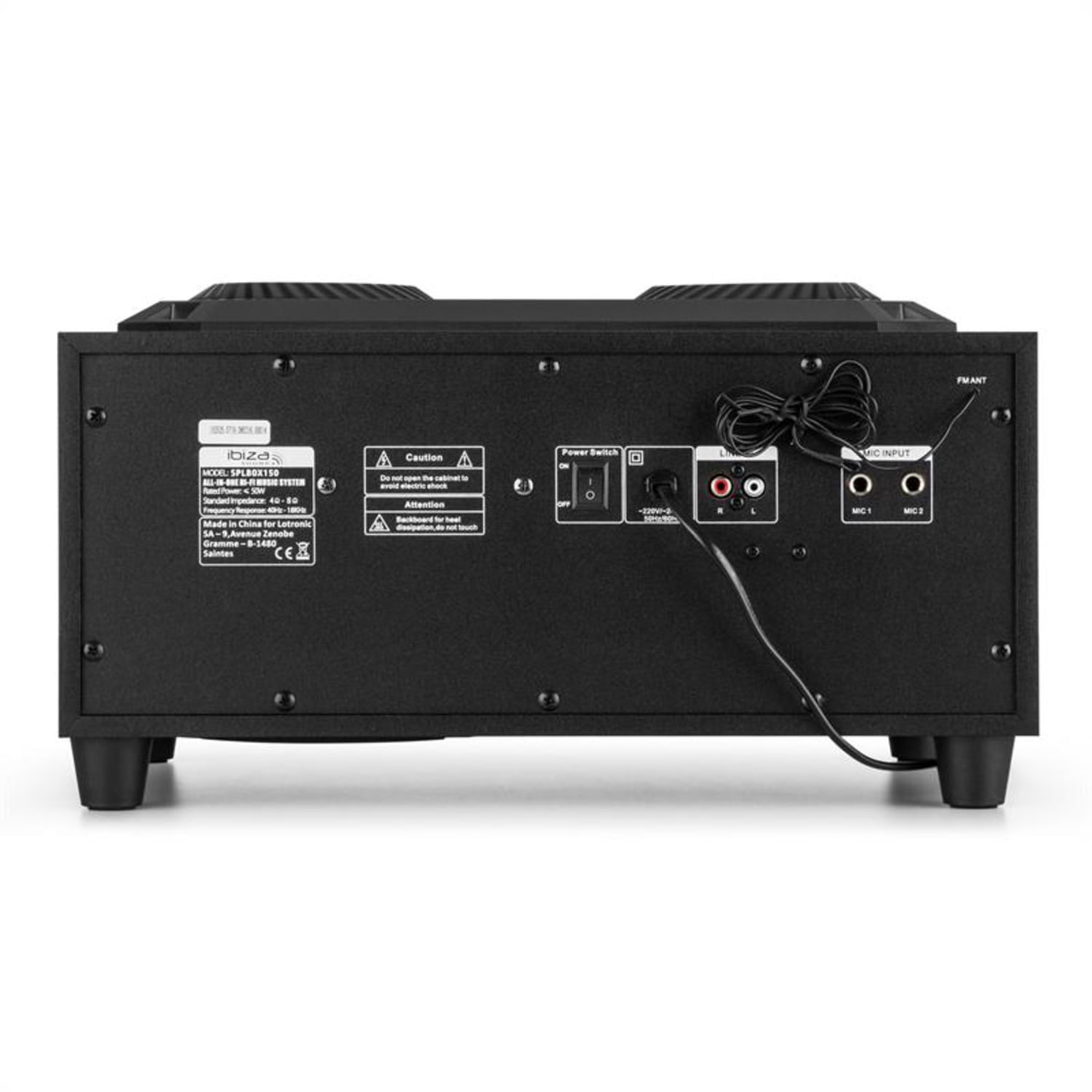 SPLBOX150 Sound Box 2.1 Audio System 200W Bluetooth USB/SD VHF LED 