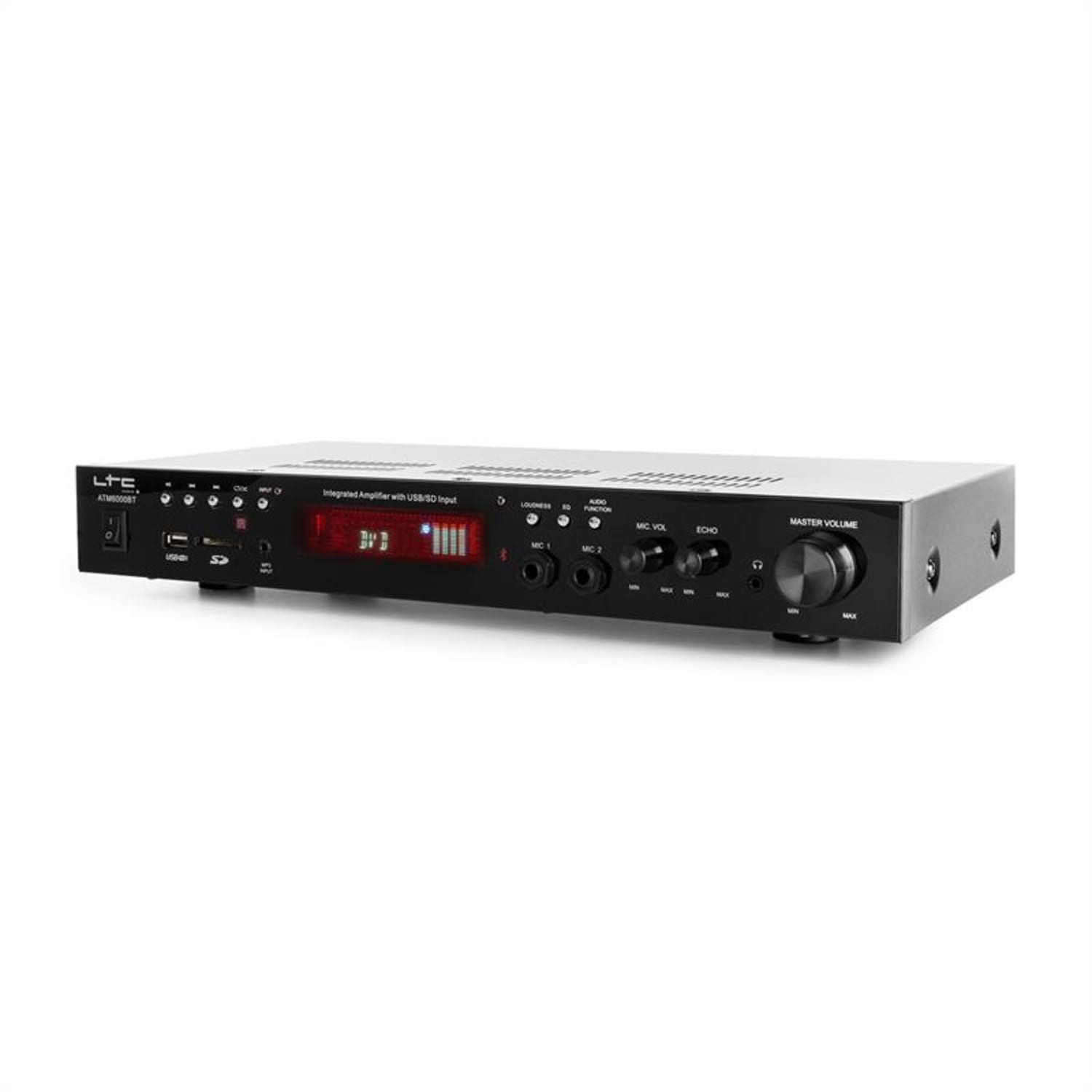 ATM6000BT HiFi stereo-versterker 2 x 50W bluetooth USB SD MP3 UKW 